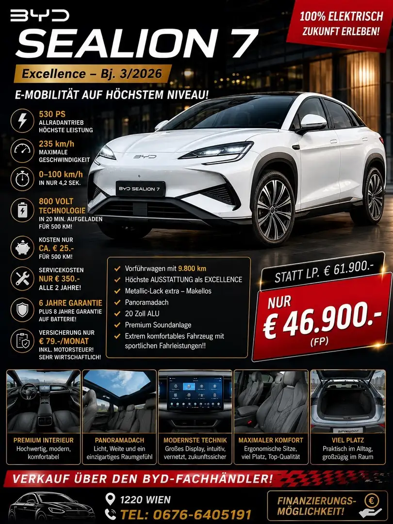 BYD Sealion 7 EXCELLENCE 2026, Tel: 0676-6405191 Weiß - 1