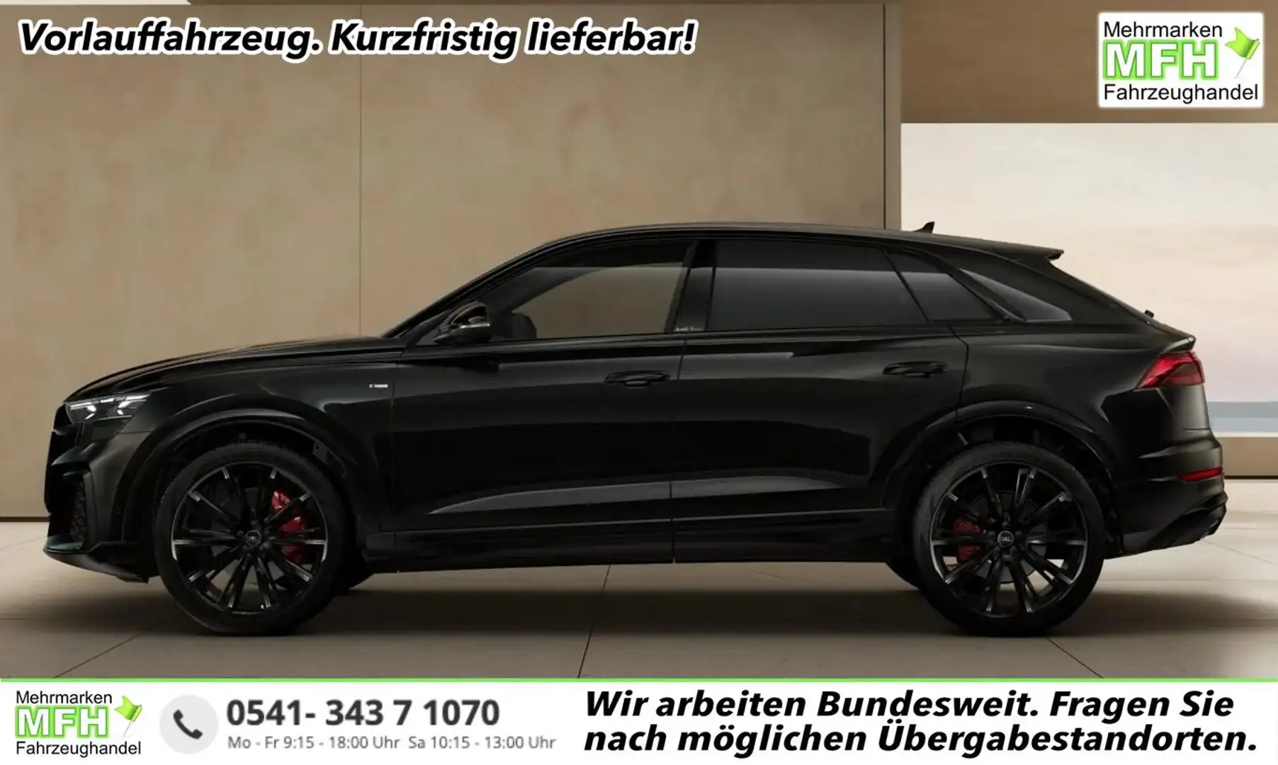 Audi Q8 S line TDI 286 2xS AssistenzP+ 23Z Laser HUD 21... Černá - 1