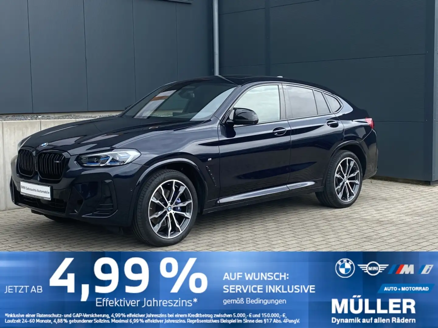 BMW X4 M 40d AHK/SHZ/LASER/HUD/hk/PANO/AKUSTIK/360 Nero - 1
