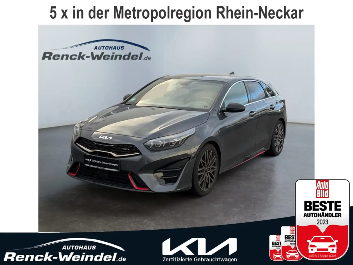 Kia ProCeed / pro_cee'd GT 1.6 Pano Navi Rückfahrkam. Klimaautom Android A Gri - 1