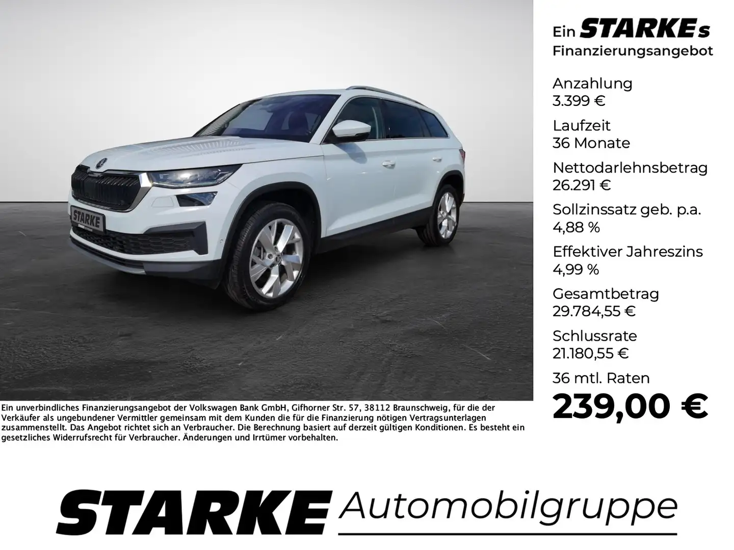 Skoda Kodiaq 2.0 TDI DSG Style 4x4 Белый - 1
