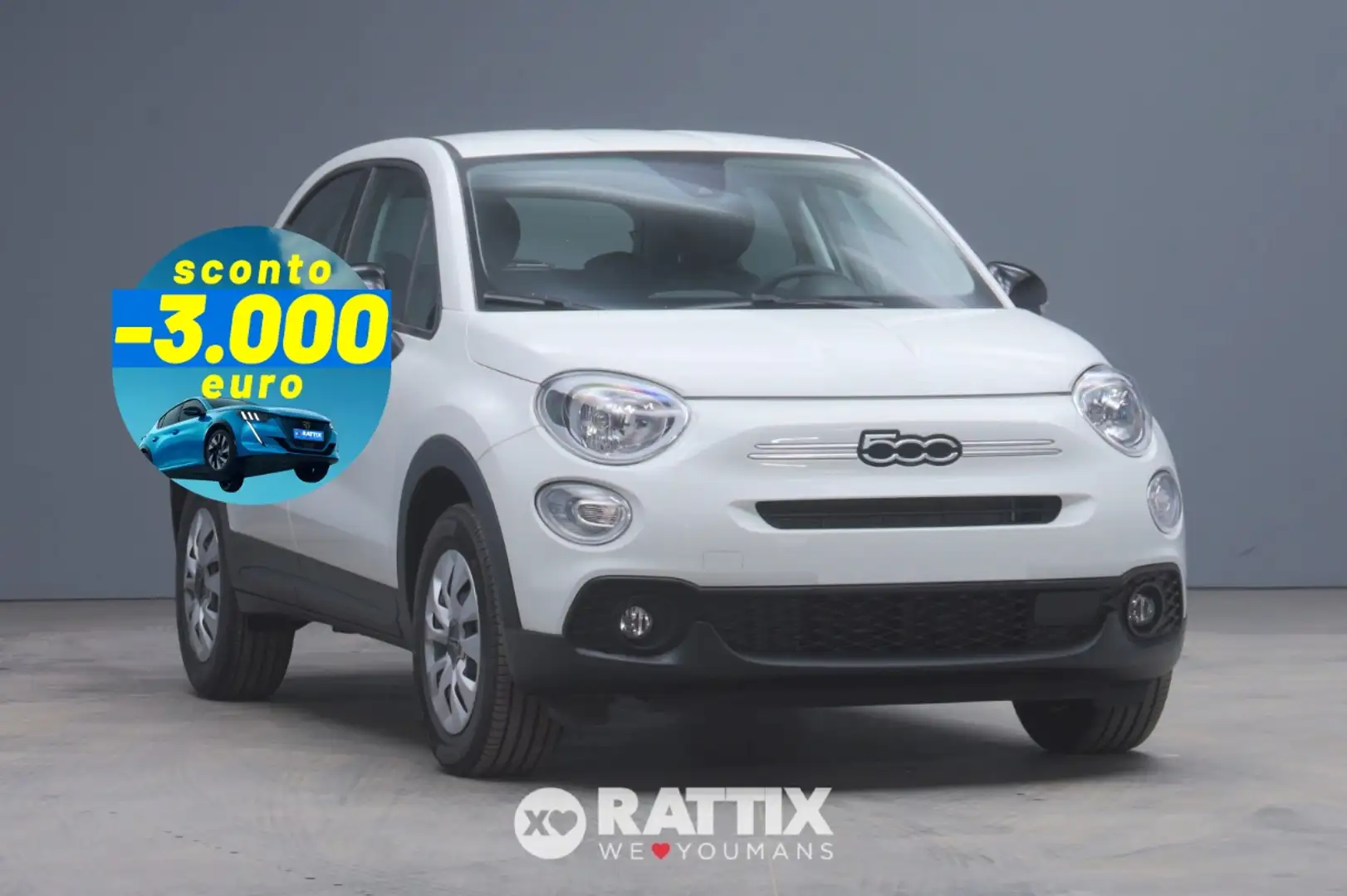 Fiat 500X 1.5 T4 Hybrid 130CV DCT Weiß - 1