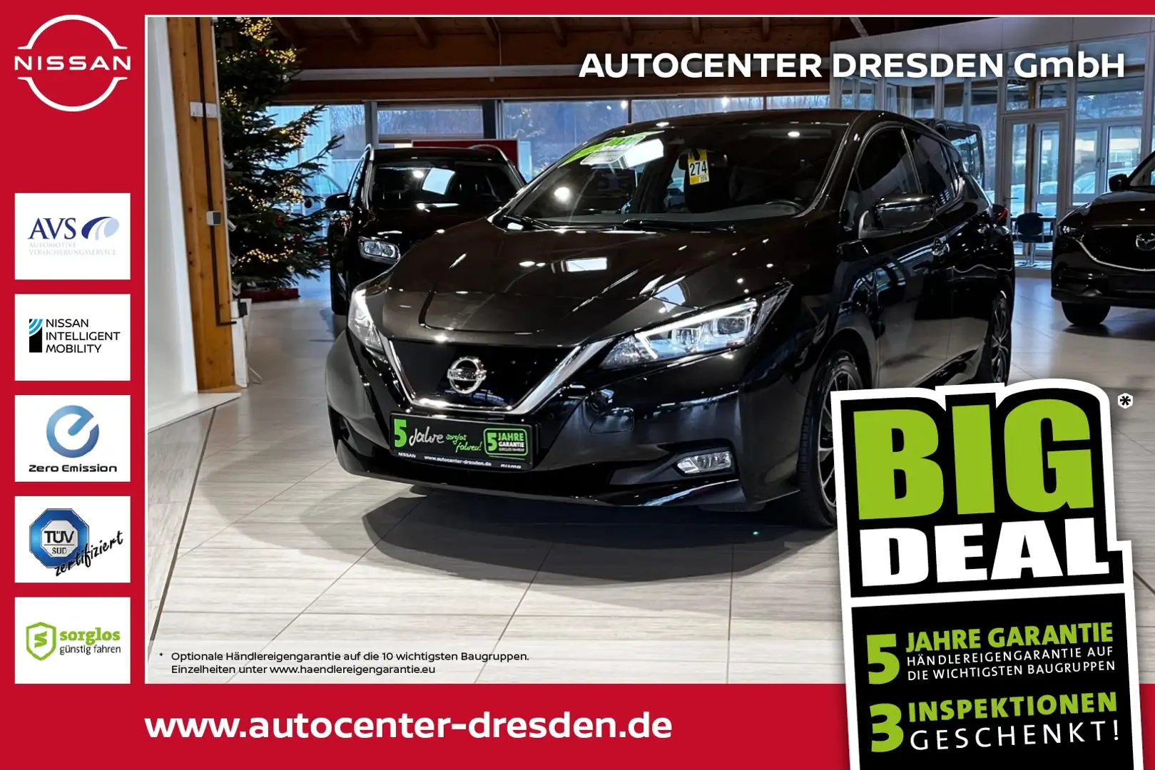 Nissan Leaf N-Connecta ACC+LED+Navi+SHZ+Winterp.+360+LM Noir - 1
