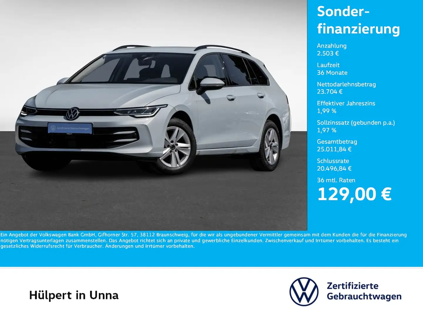 Volkswagen Golf Variant VIII 1.5 eTSI LIFE FACELIFT CAM ACC Bleu - 1