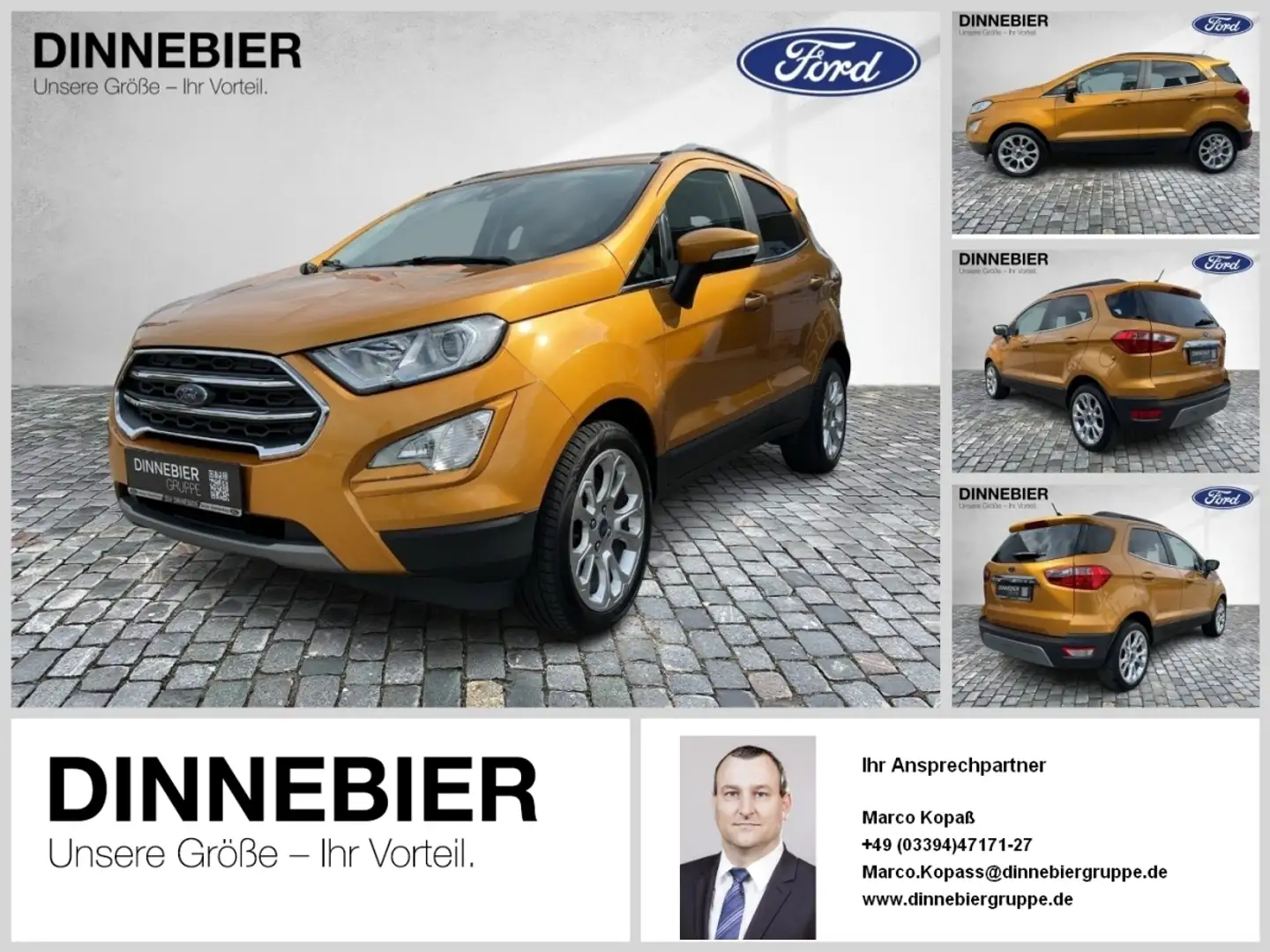 Ford EcoSport Titanium 1.0 l *Winter Paket* Gelb - 1