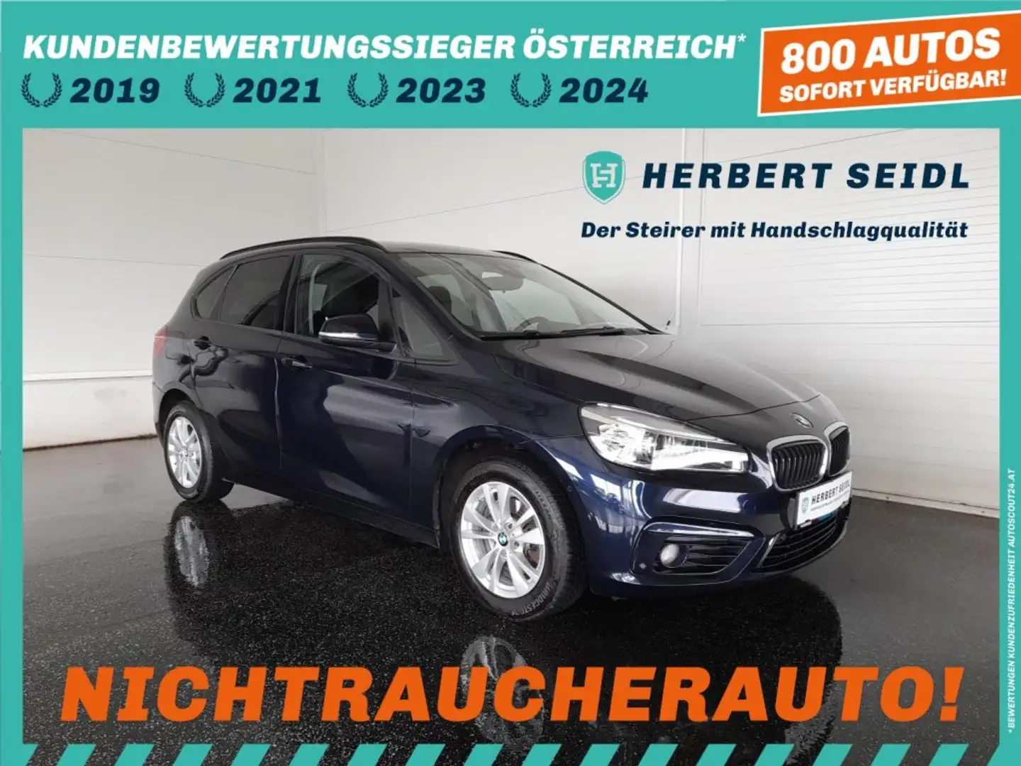 BMW 218 d Active Tourer SPORT LINE *VOLL LED / NAVI / TEMPOMAT / SHZG / 2-ZONEN-KLIMA / E-KLAPPE* Blau - 1