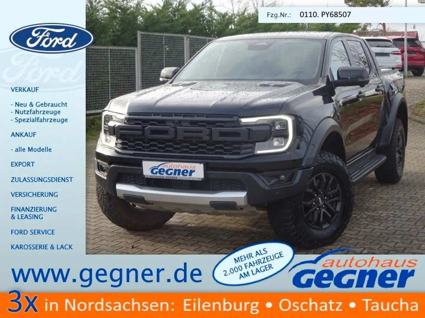Ford Ranger Raptor 3,0L  V6 292PS Autm. 4WD Schwarz - 1