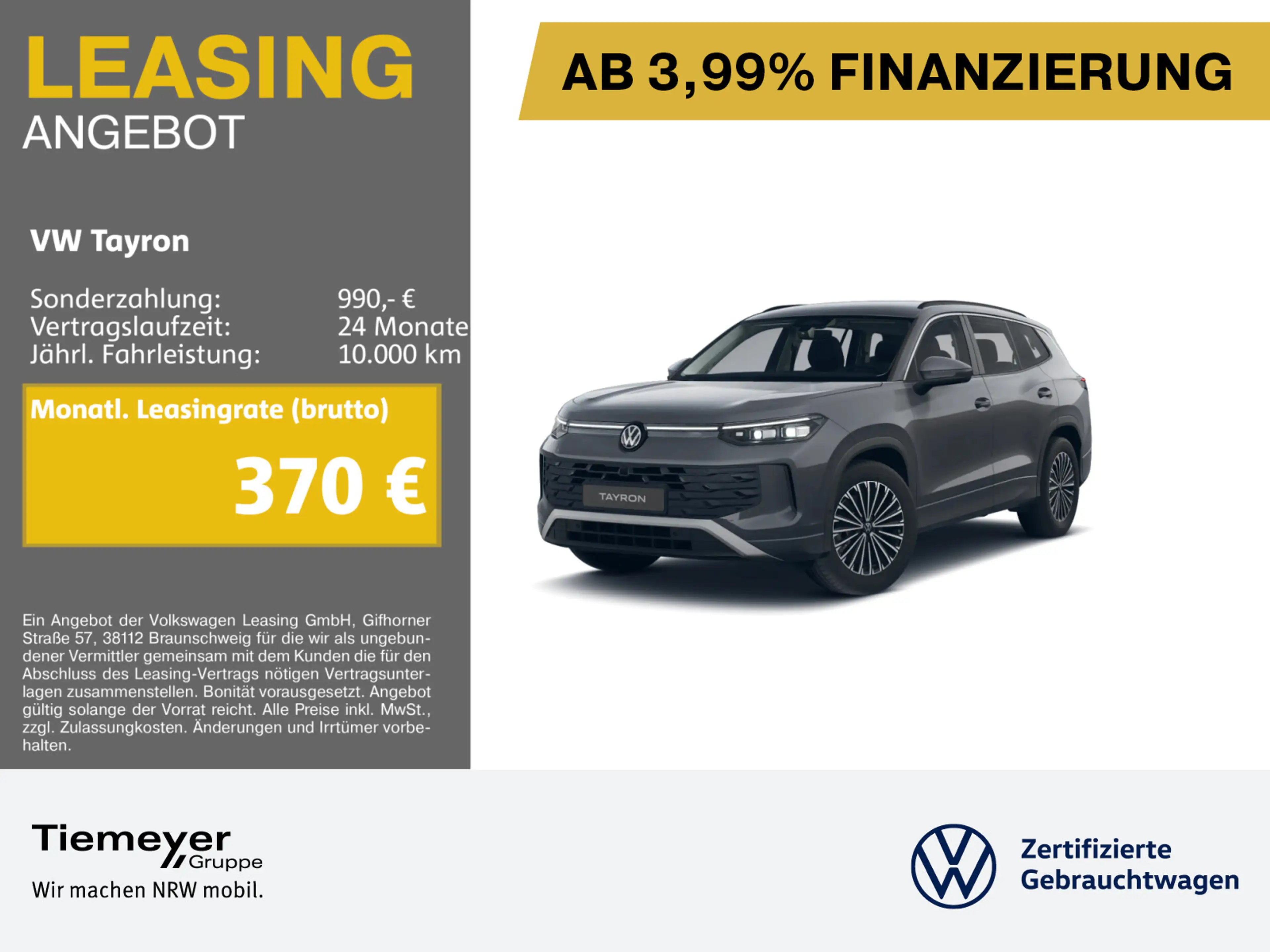 Volkswagen Tayron 2.0 TDI DSG 4M LIFE IQ.LIGHT 7SITZE AHK