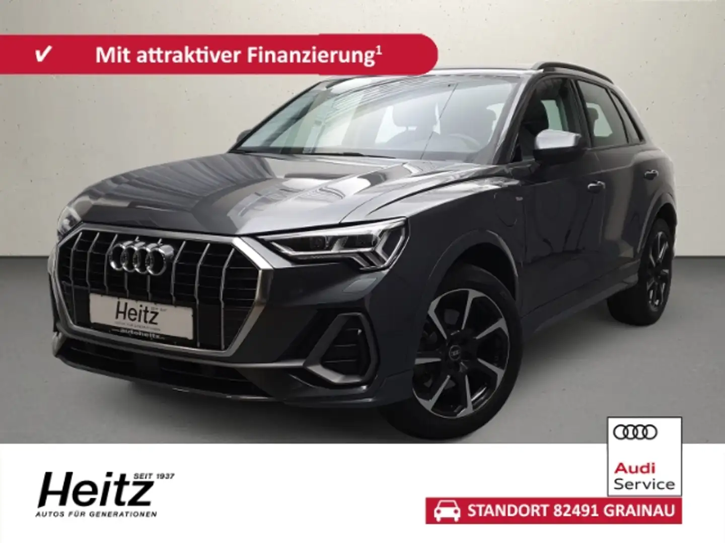 Audi Q3 45 TFSI e S tronic S line AHK Navi ACC Matrix Grau - 1