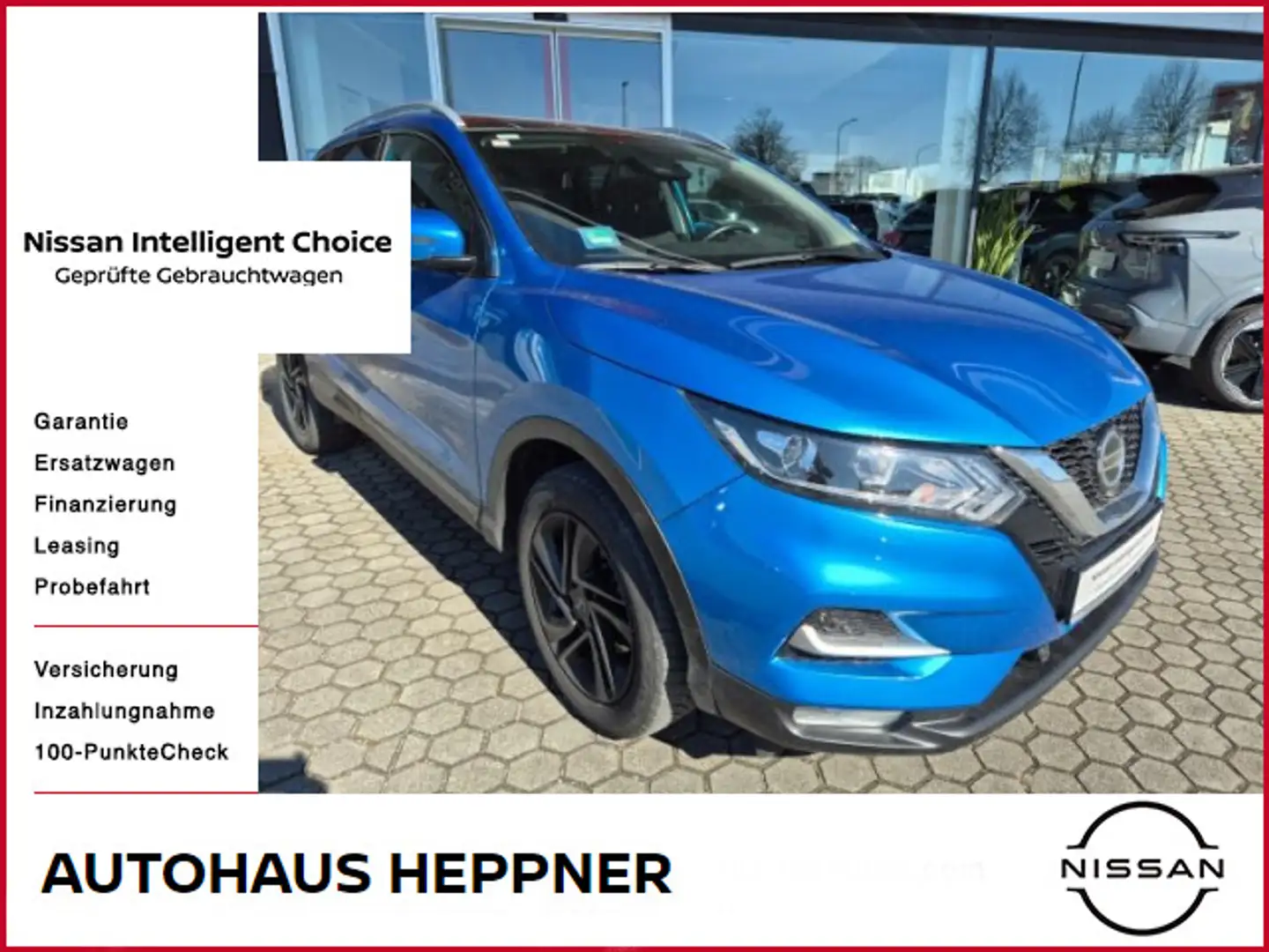 Nissan Qashqai 1.3 DIG-T Zama Glasdach SH Dachreling Blau - 1