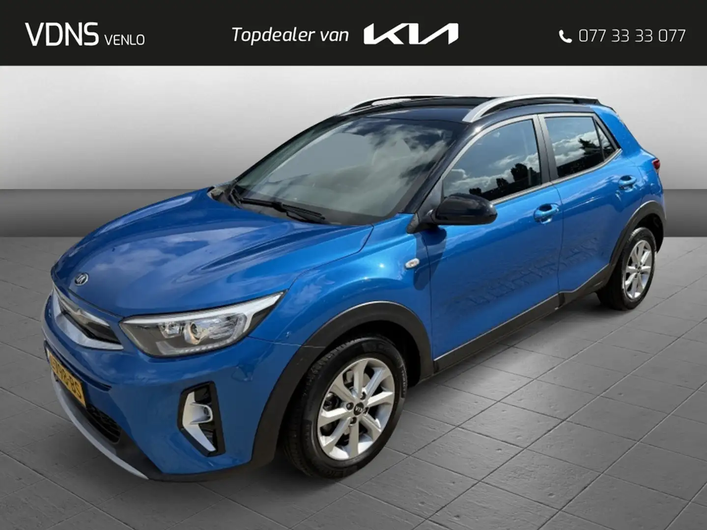 Kia Stonic 1.0 T-GDi 120pk! MHEV DynamicLine NAVI + CAMERA Blau - 1