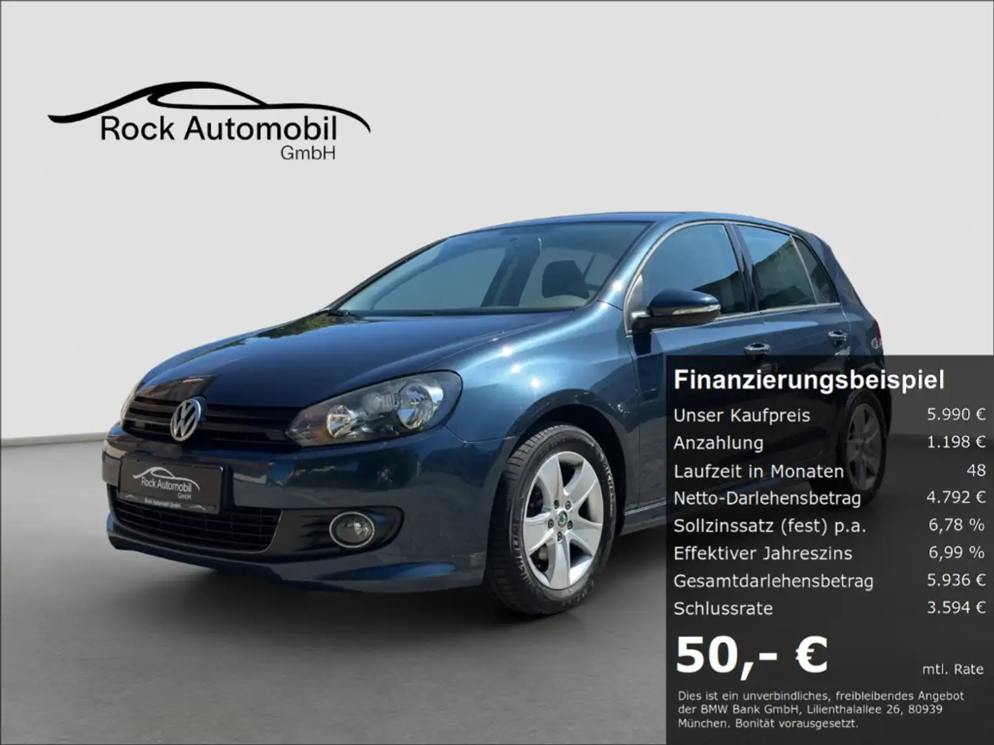 Volkswagen Golf VI Trendline 1.2 TSI TÜV NEU Blauw - 1