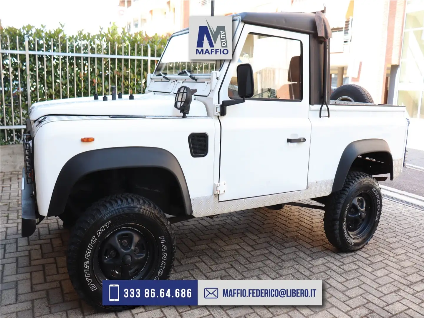 Land Rover Defender 90 2.5 TD PICK UP MOTORE COMPLETAMENTE RIFATTO White - 1