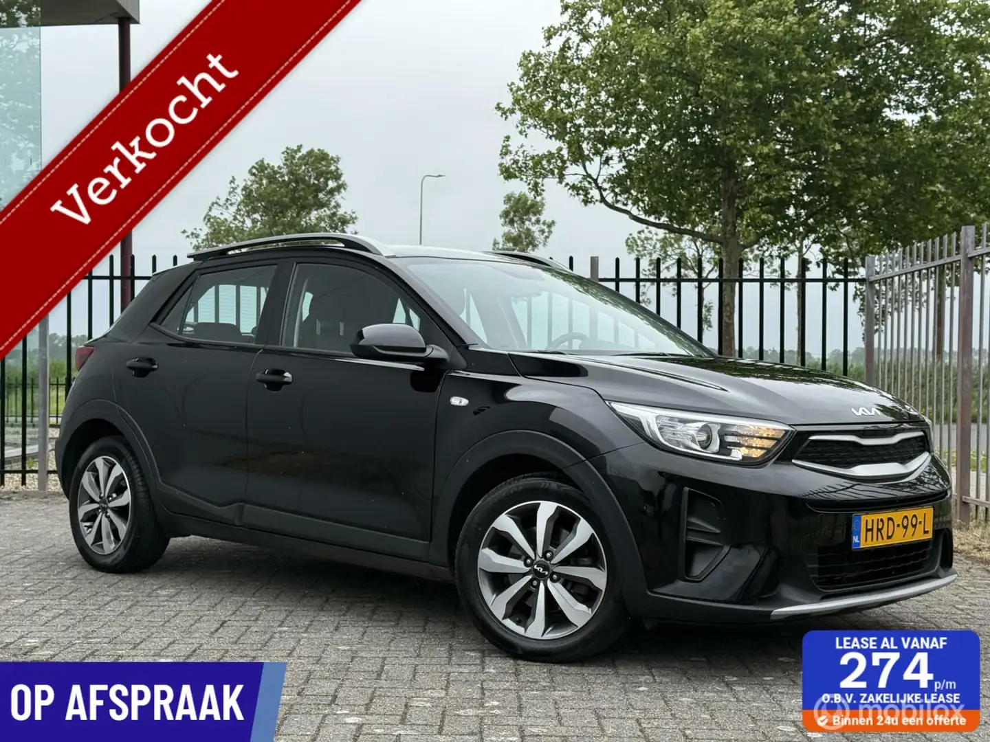 Kia Stonic 1.0 MHEV DynamicLine Airco | Garantie | Rijklaar Negro - 1