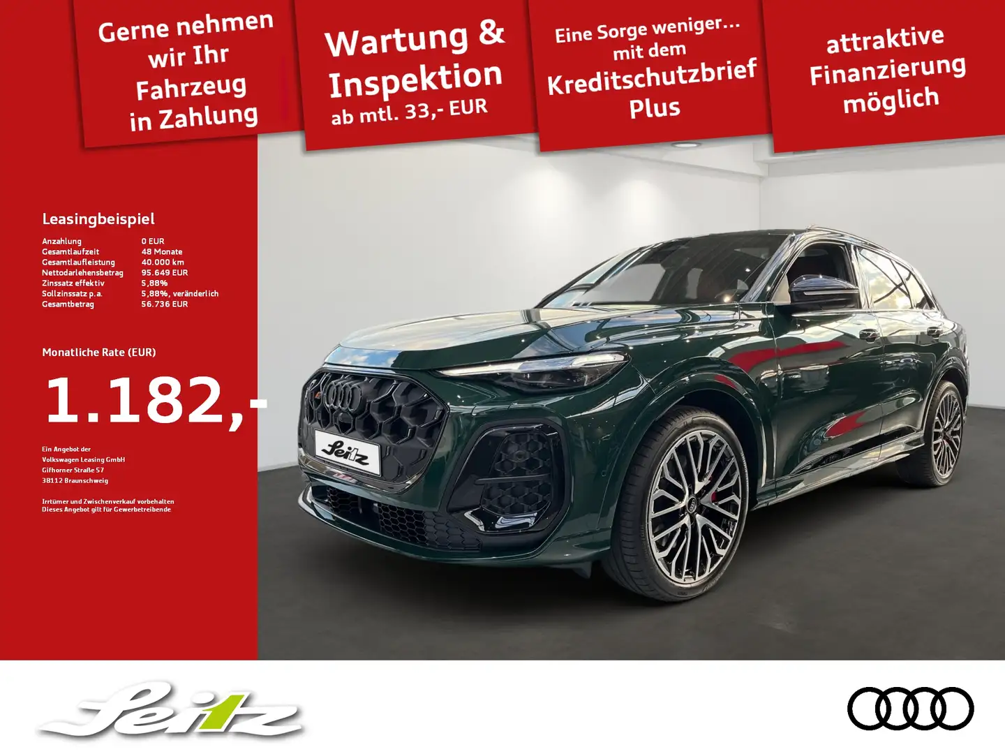 Audi SQ5 3.0 TFSI quattro *AHK*NAVI*STANDH*PANO* Verde - 1