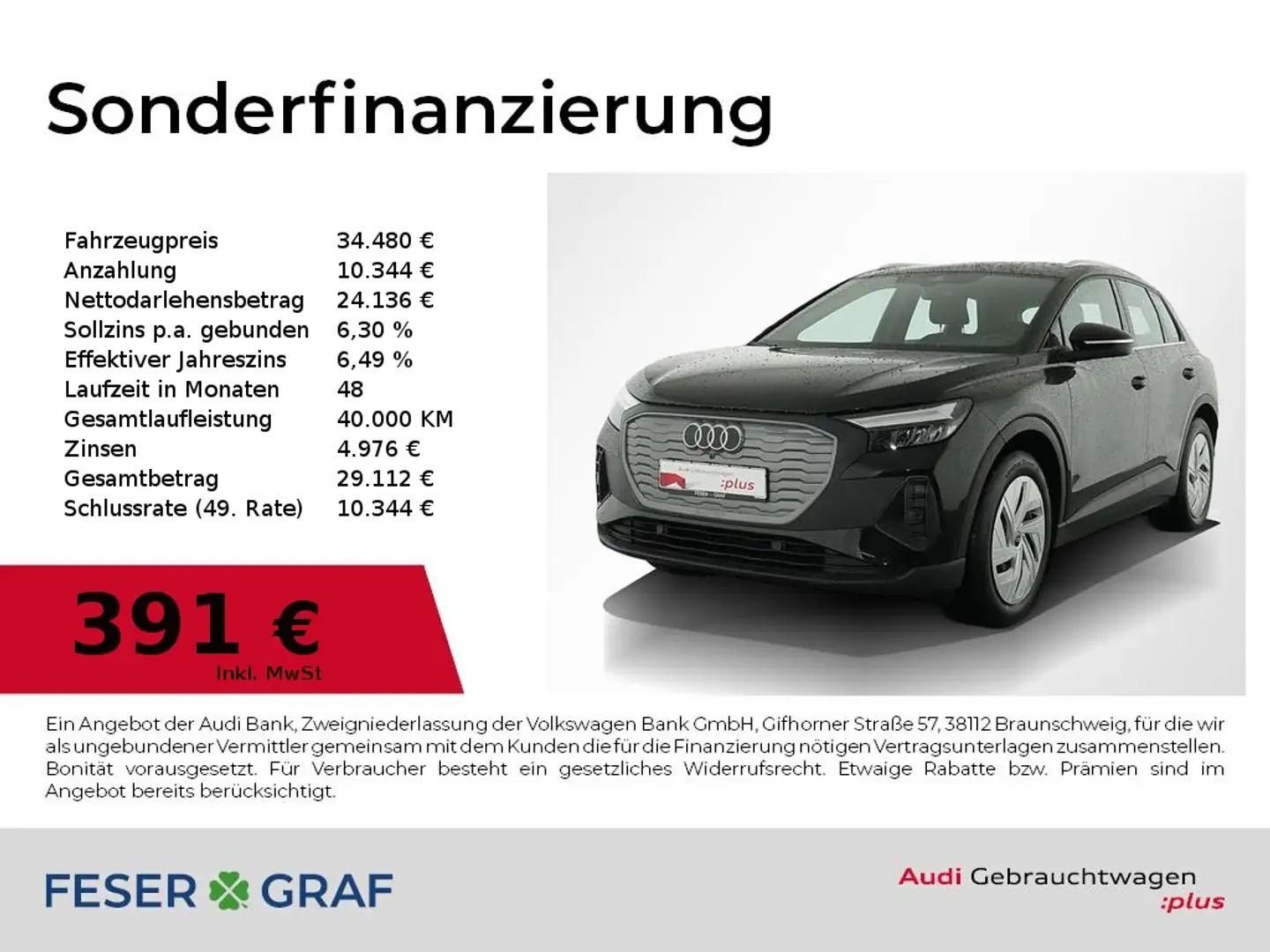 Audi Q4 e-tron 40 Pano,Navi,Kamera,LED Schwarz - 1