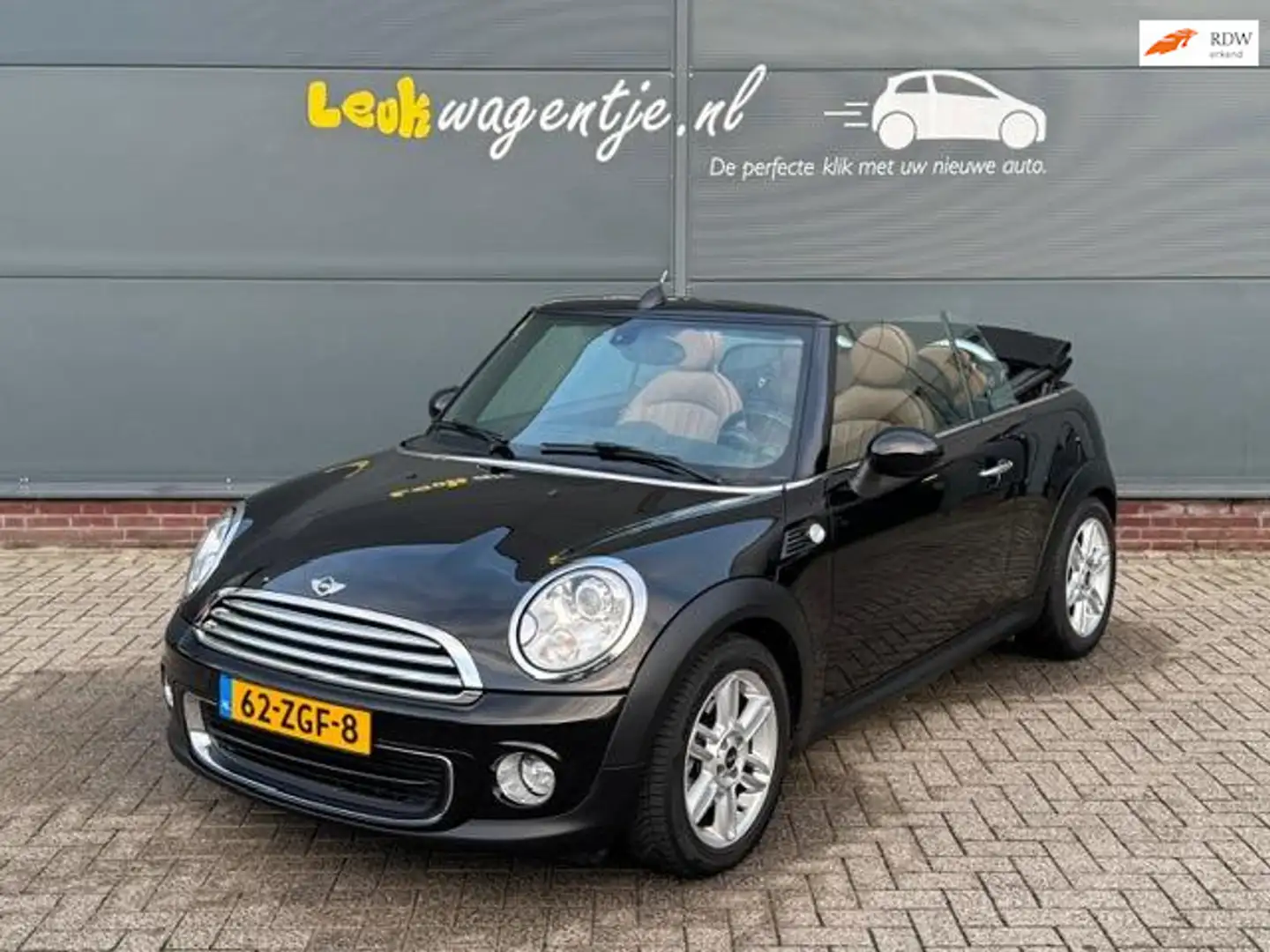 MINI One Cabrio Mini 1.6 Chili *leder *navi *xenon *climate Zwart - 1
