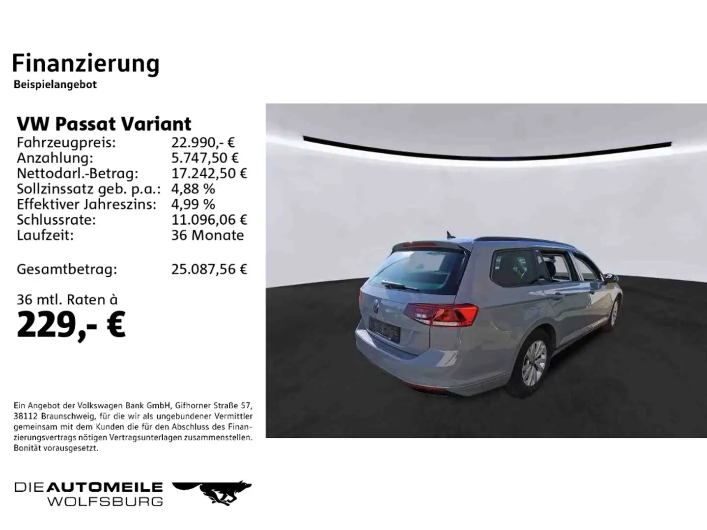 Volkswagen Passat Variant 2.0 TDI DSG Conceptline LED/AHK Grau - 2