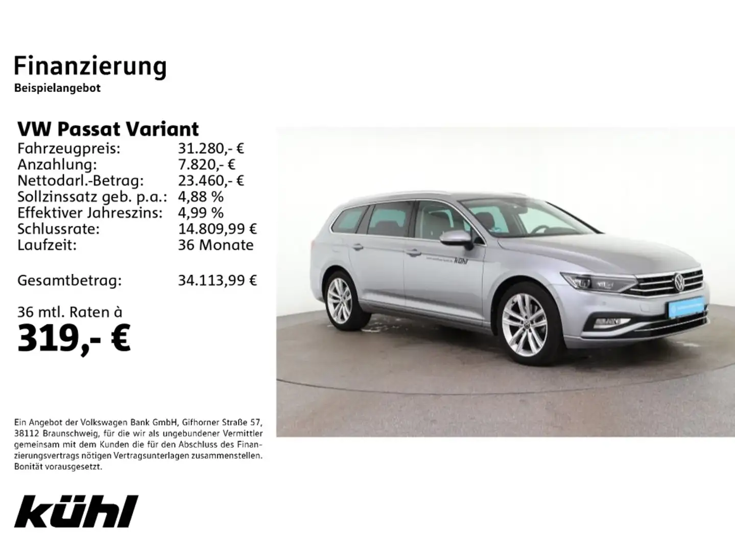 Volkswagen Passat Variant 2.0 TDI DSG Business IQ.Light Sta Argent - 2