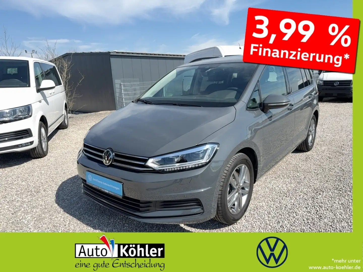 Volkswagen Touran Comfortline TDi DSG DCC-Fahrwerk / Seitenairbags Grau - 1