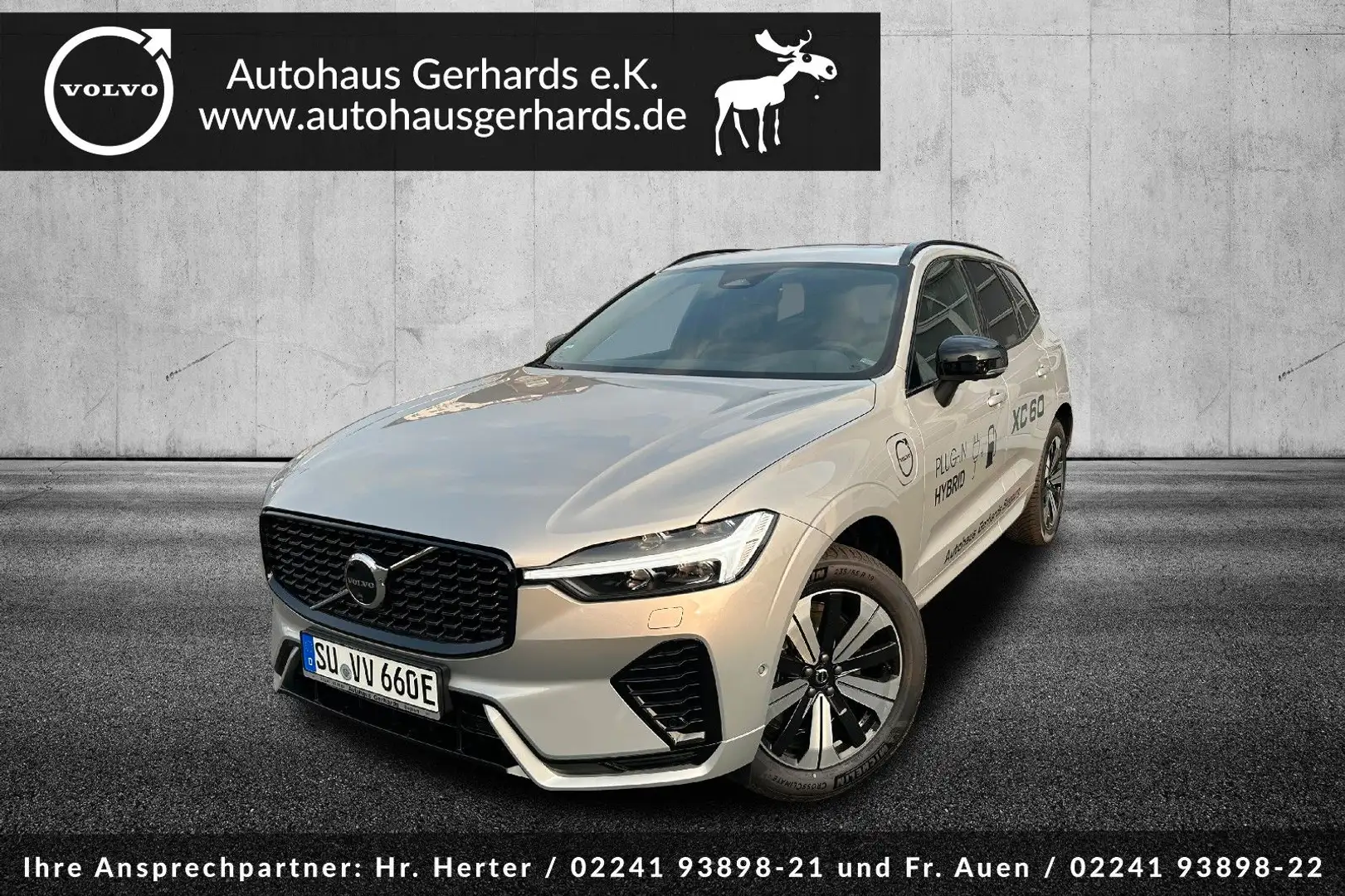 Volvo XC60 Plug-In-Hybrid T6 AWD Plus Dark, Pano, H&K, Silber - 1