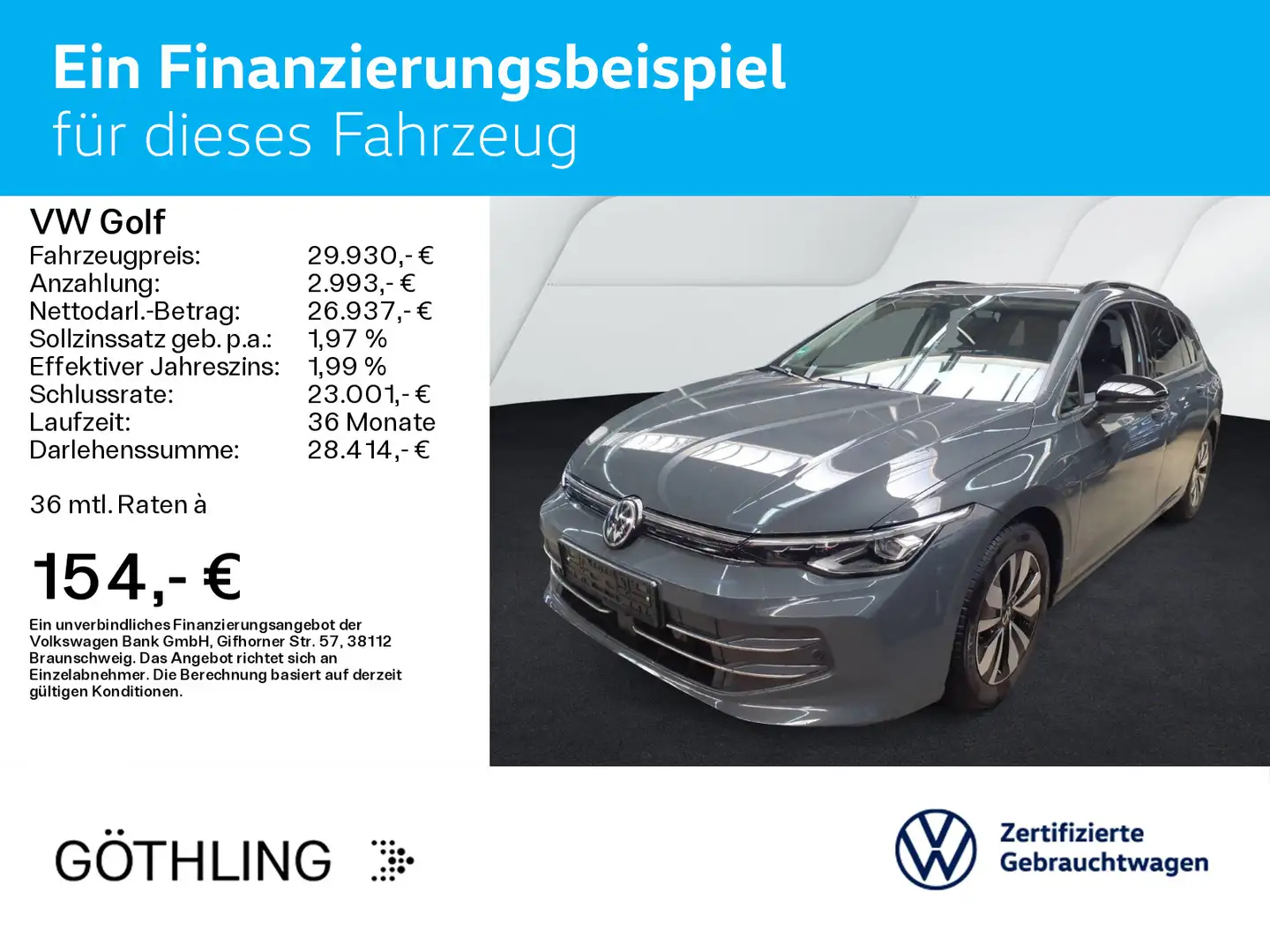 Volkswagen Golf Goal Variant TSI 110kW*AHK*SPORTFAHRW.*LED Grigio - 2