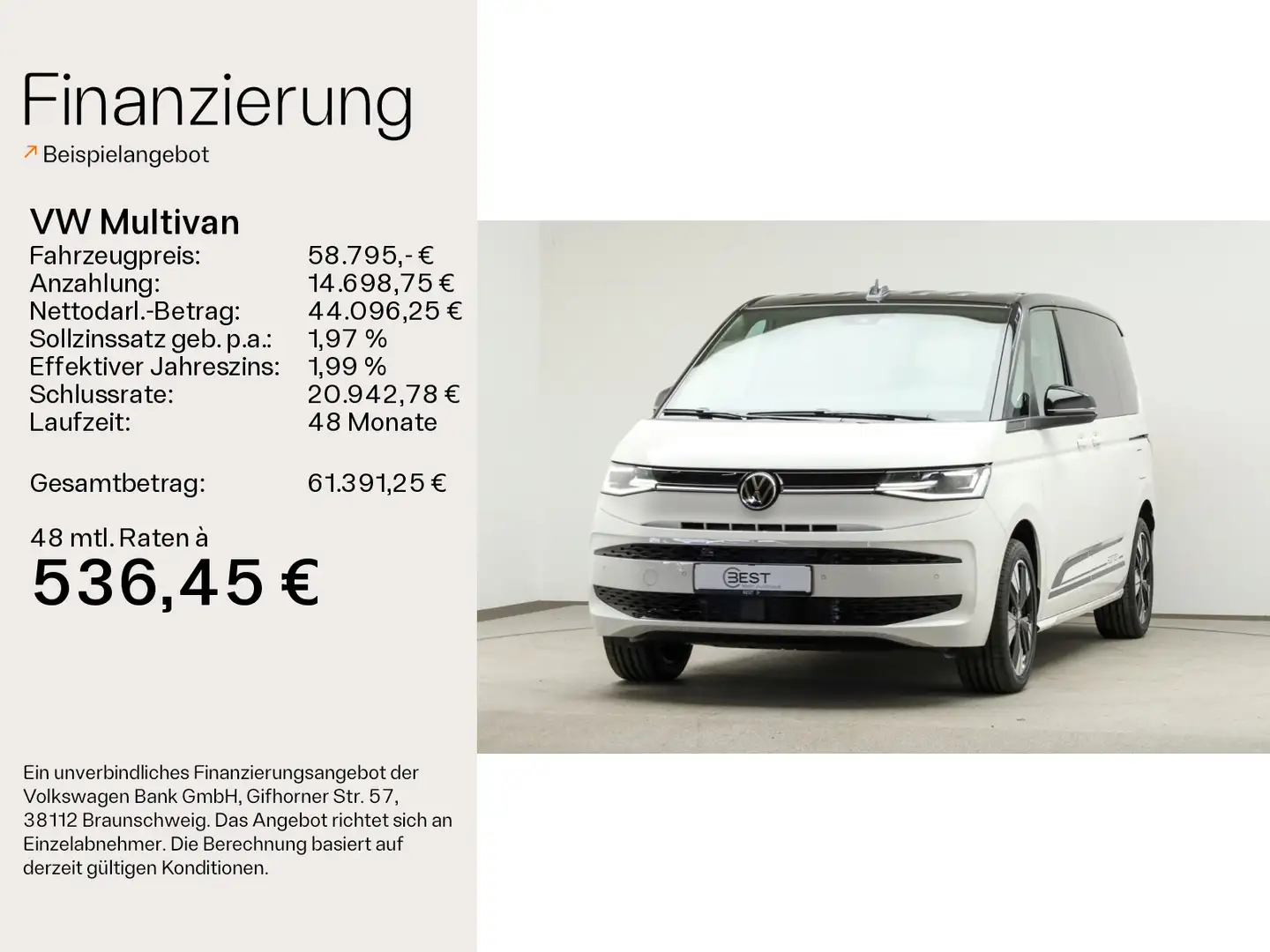 Volkswagen T7 Multivan Life 2.0 TSI "EDITION" KÜ*DSG*NAVI*PDC* Weiß - 2