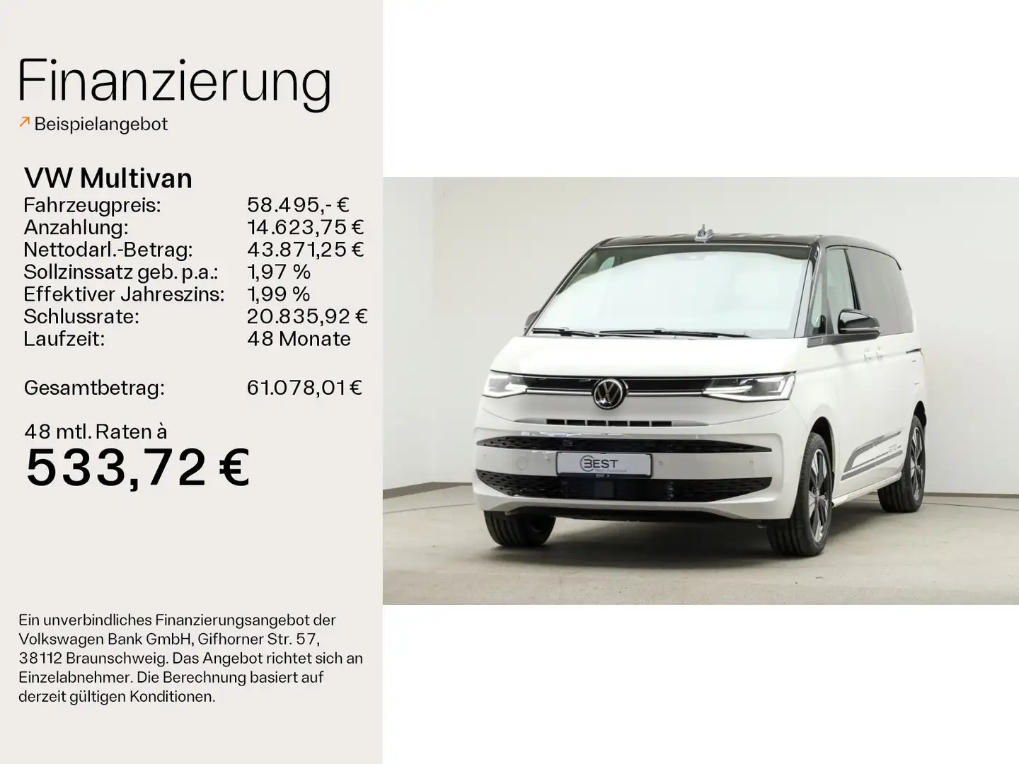 Volkswagen T7 Multivan Life 2.0 TSI "EDITION" KÜ*DSG*NAVI*PDC* Alb - 2