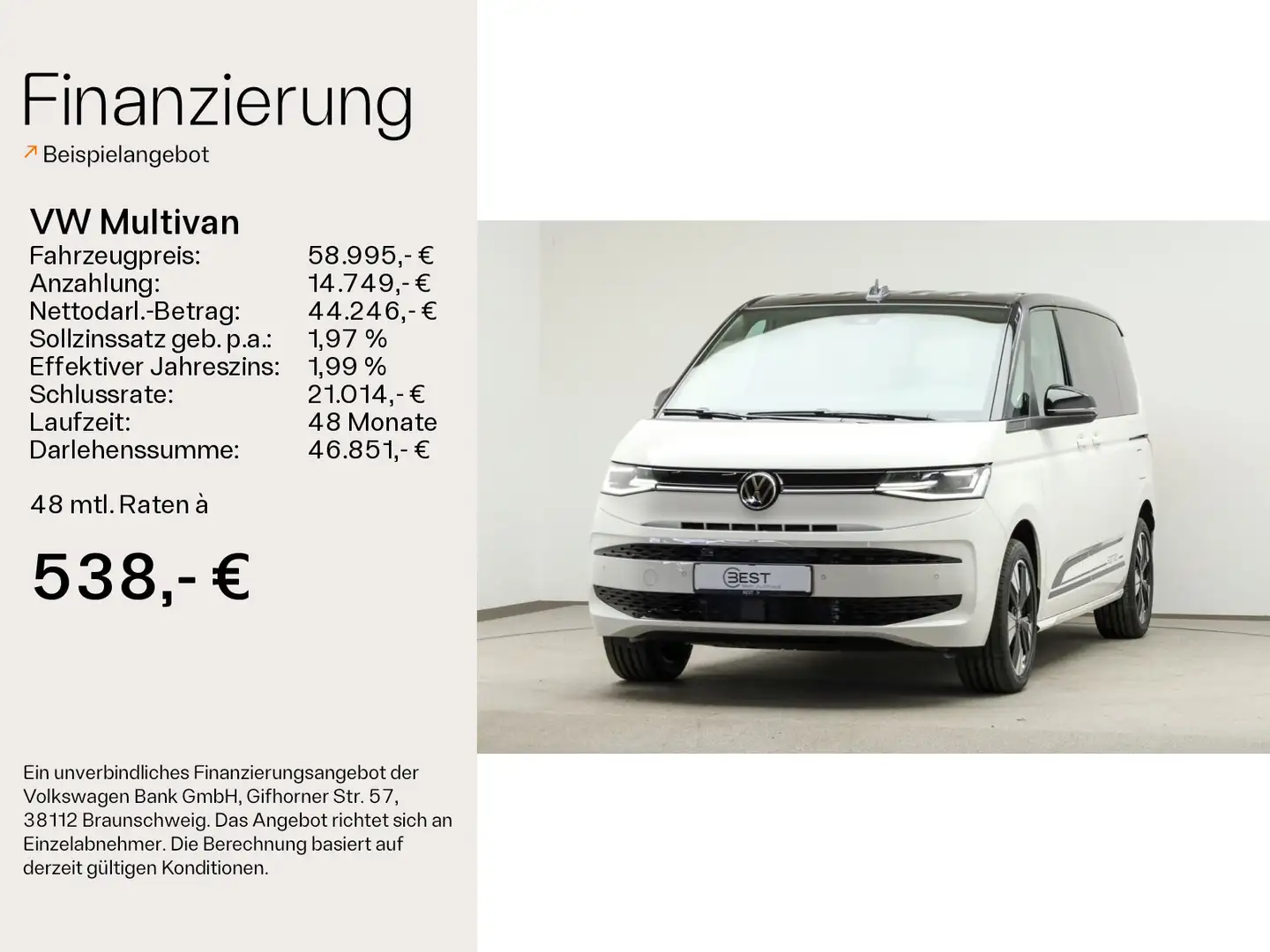 Volkswagen T7 Multivan Life 2.0 TSI "EDITION" KÜ*DSG*NAVI*PDC* Blanc - 2