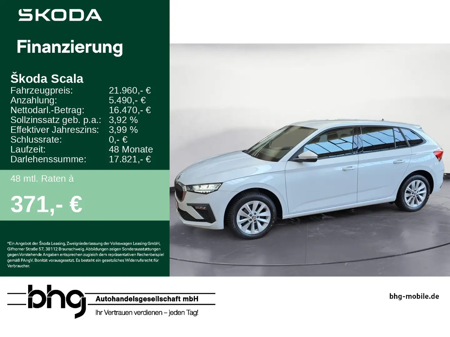 Skoda Scala SCALA 1.0 TSI DSG SELECTION *TEMPOMAT*NAVI*KAMER Wit - 1