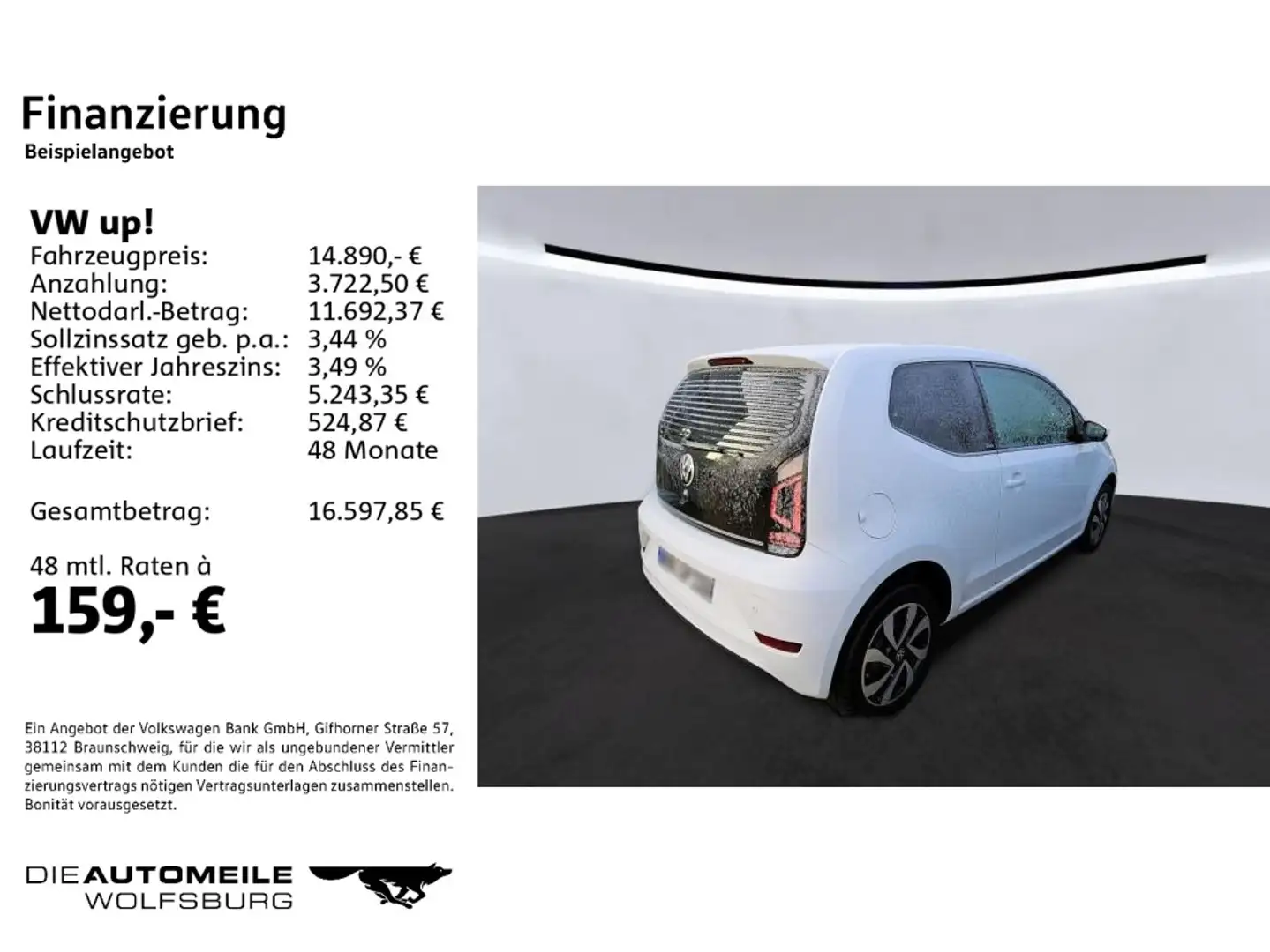Volkswagen up! 1.0 Active Maps+More Dock/Multilenk Weiß - 2