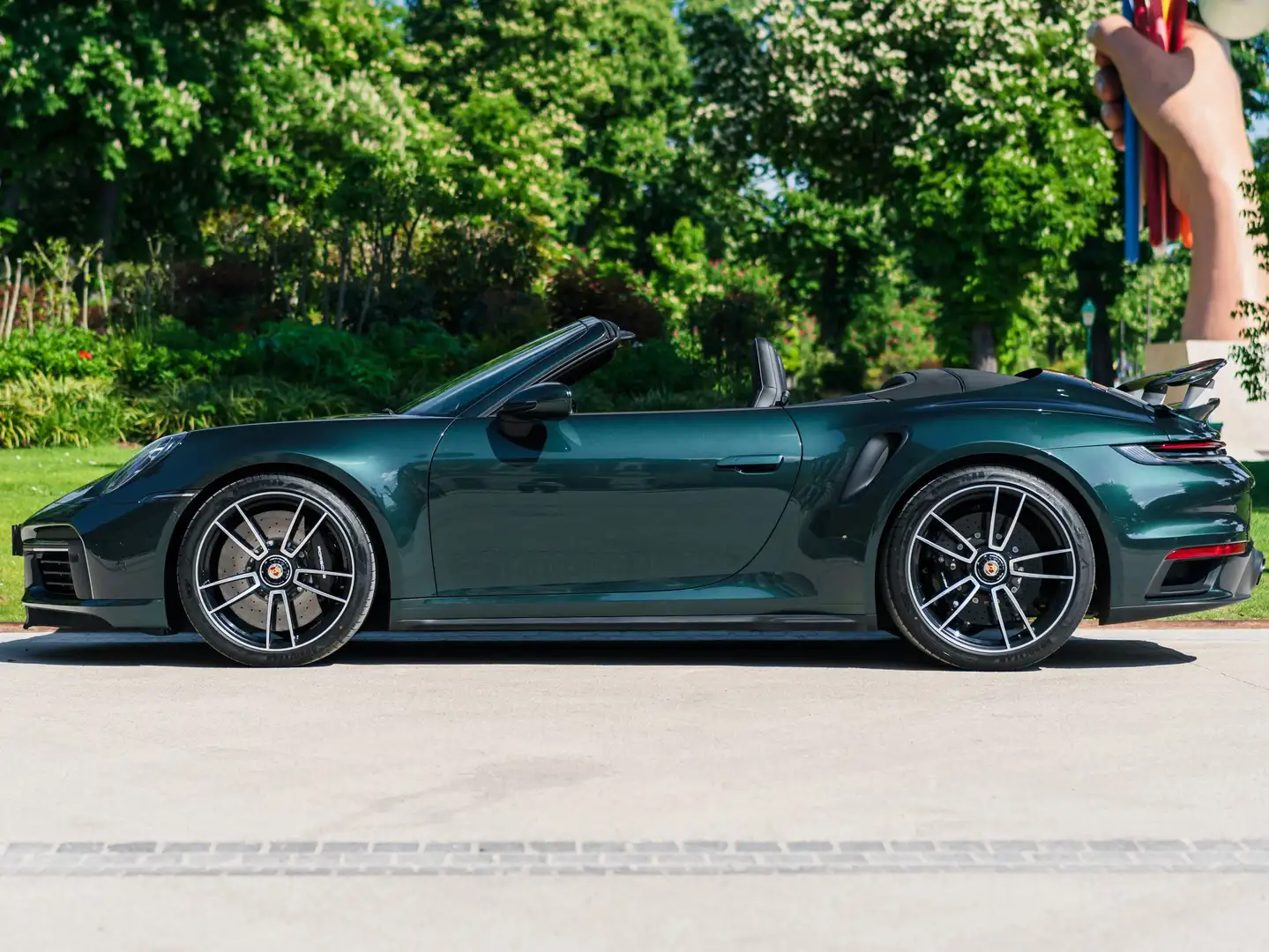 Porsche 911 992 Turbo S Cabriolet PTS Forest Green Zelená - 2