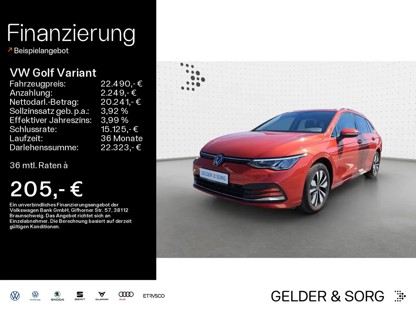 Volkswagen Golf Variant Life 1.0 TSI LED*Navi*AHK*Digital Červená - 1