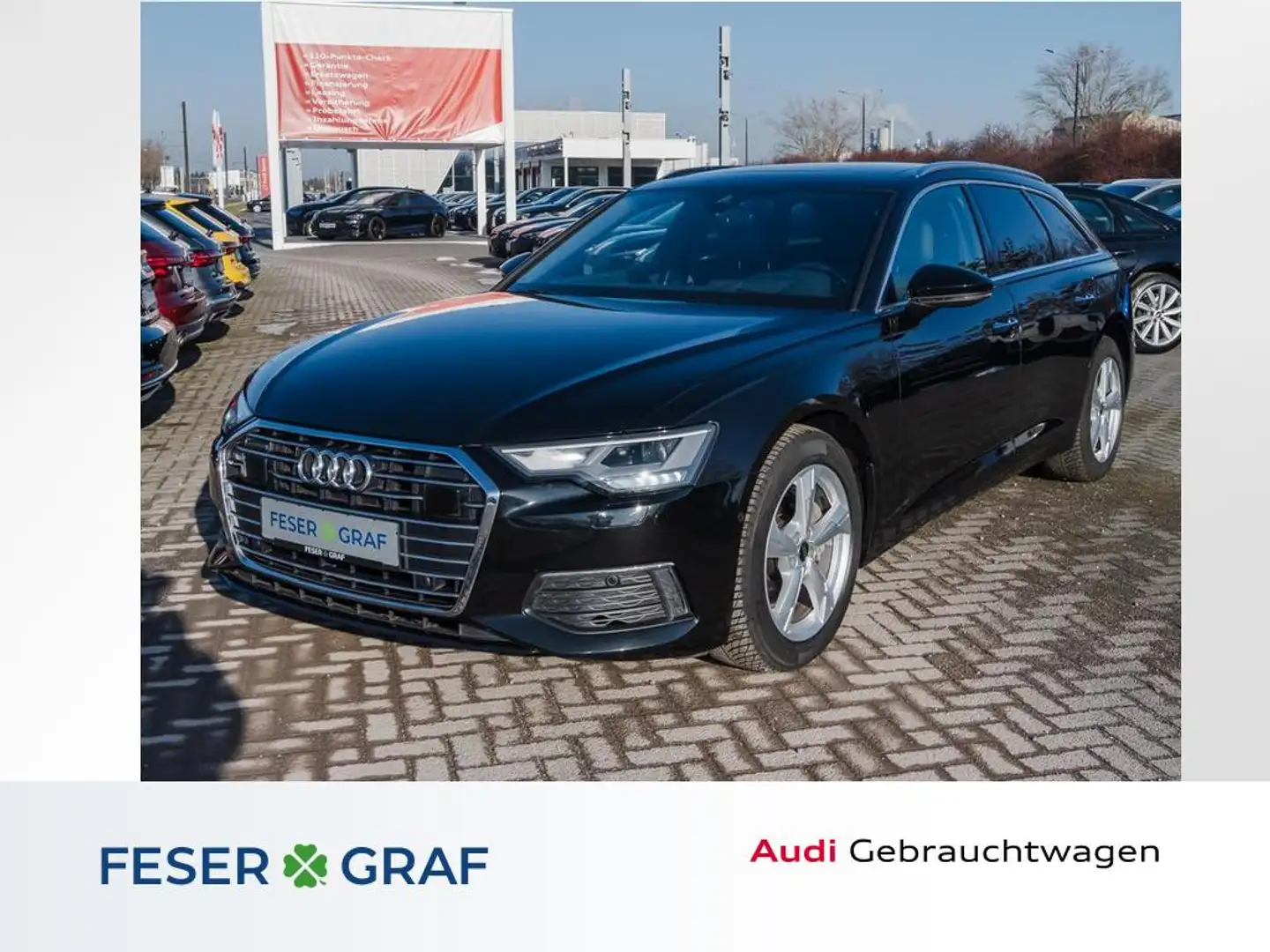Audi A6 Avant 40TDI qu.design/LED/Pano/Leder/HuD/ACC Schwarz - 1