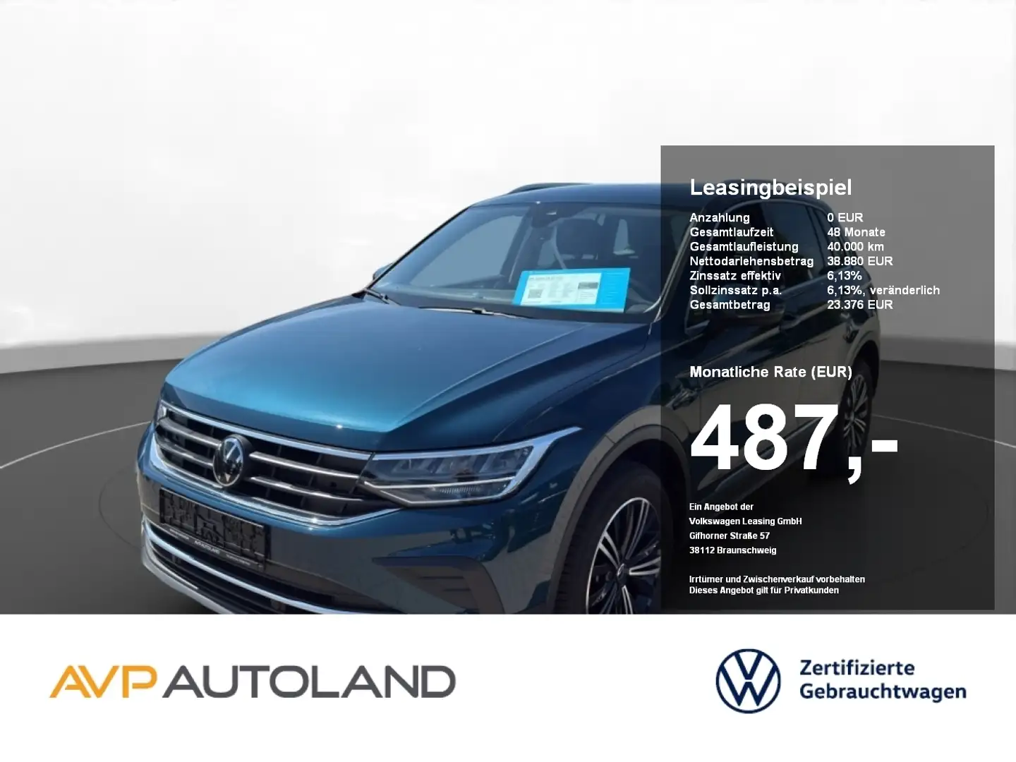 Volkswagen Tiguan 2.0 TSI DSG 4MOTION MOVE | AHK | LED | Bleu - 1
