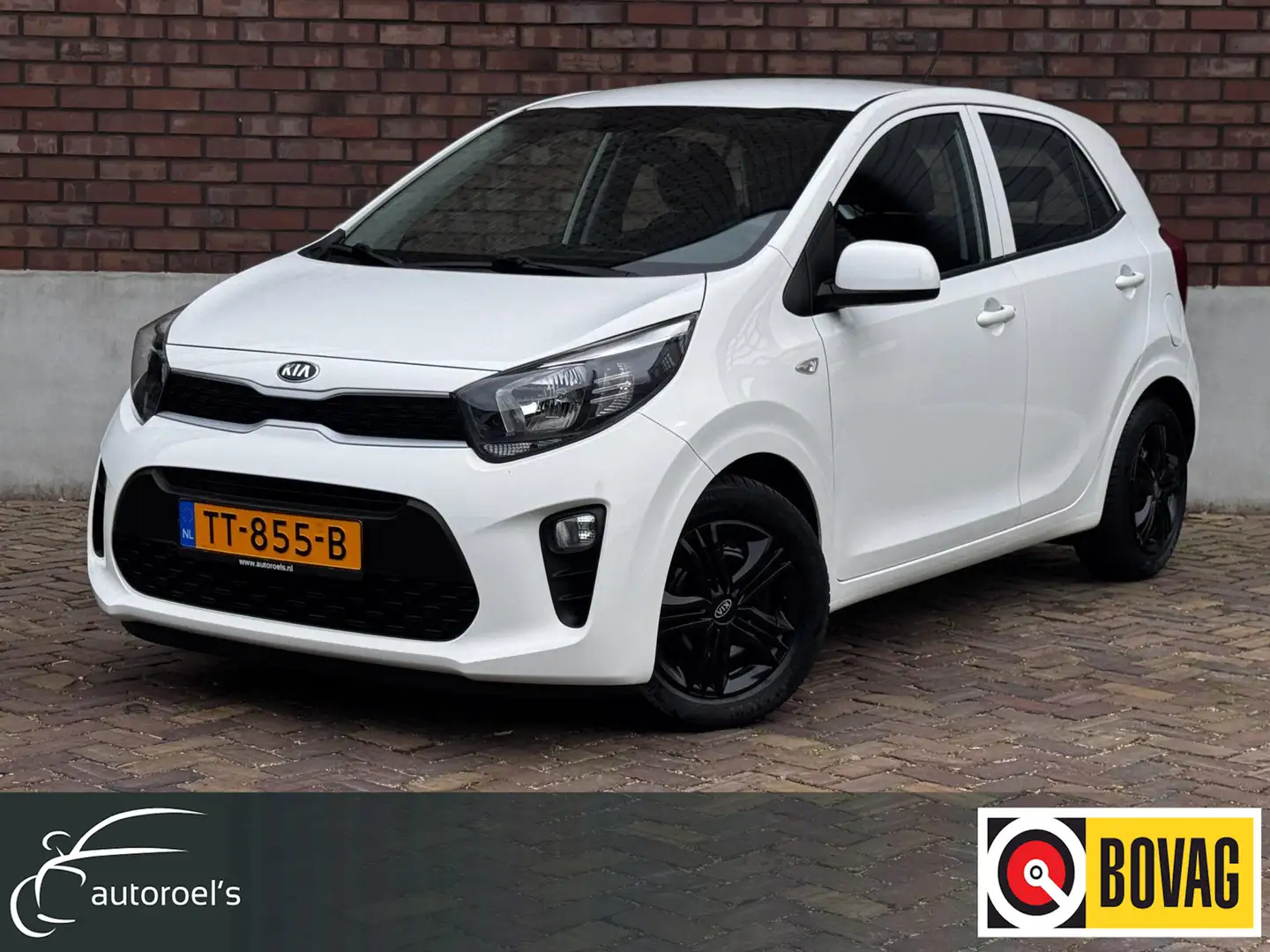 Kia Picanto 1.0 CVVT EconomyPlusLine / Airco / C.V. met Afstan Wit - 1