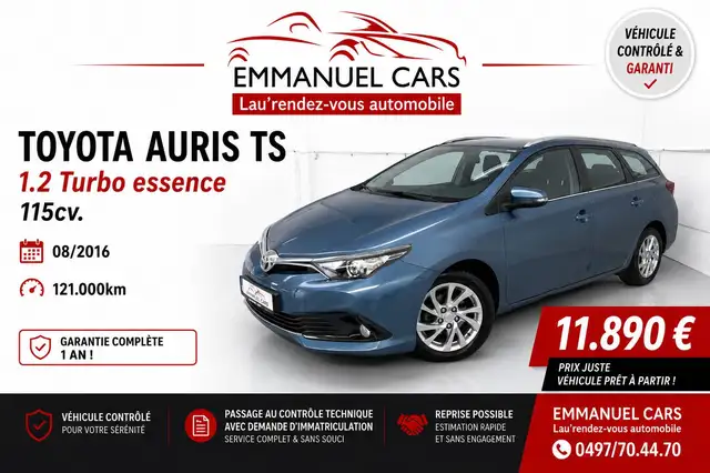 Toyota Auris TS BREAK 1.2 Turbo DYNAMIC. Alu+GPS+caméra de recul. 1er PROPRIETAIRE