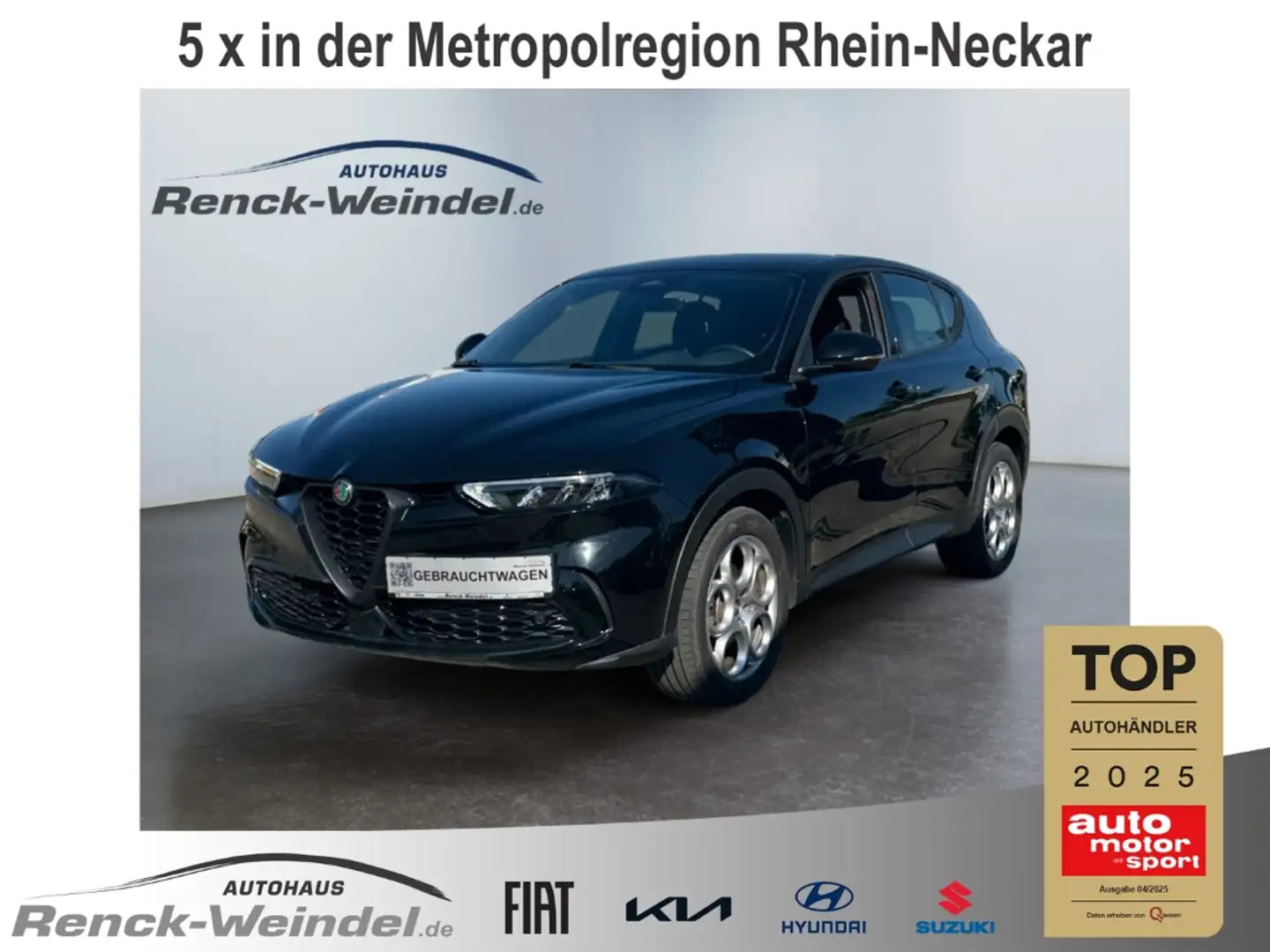 Alfa Romeo Tonale Sprint 1.5 LED Sperrdiff. ACC El. Heckklappe Apple Schwarz - 1