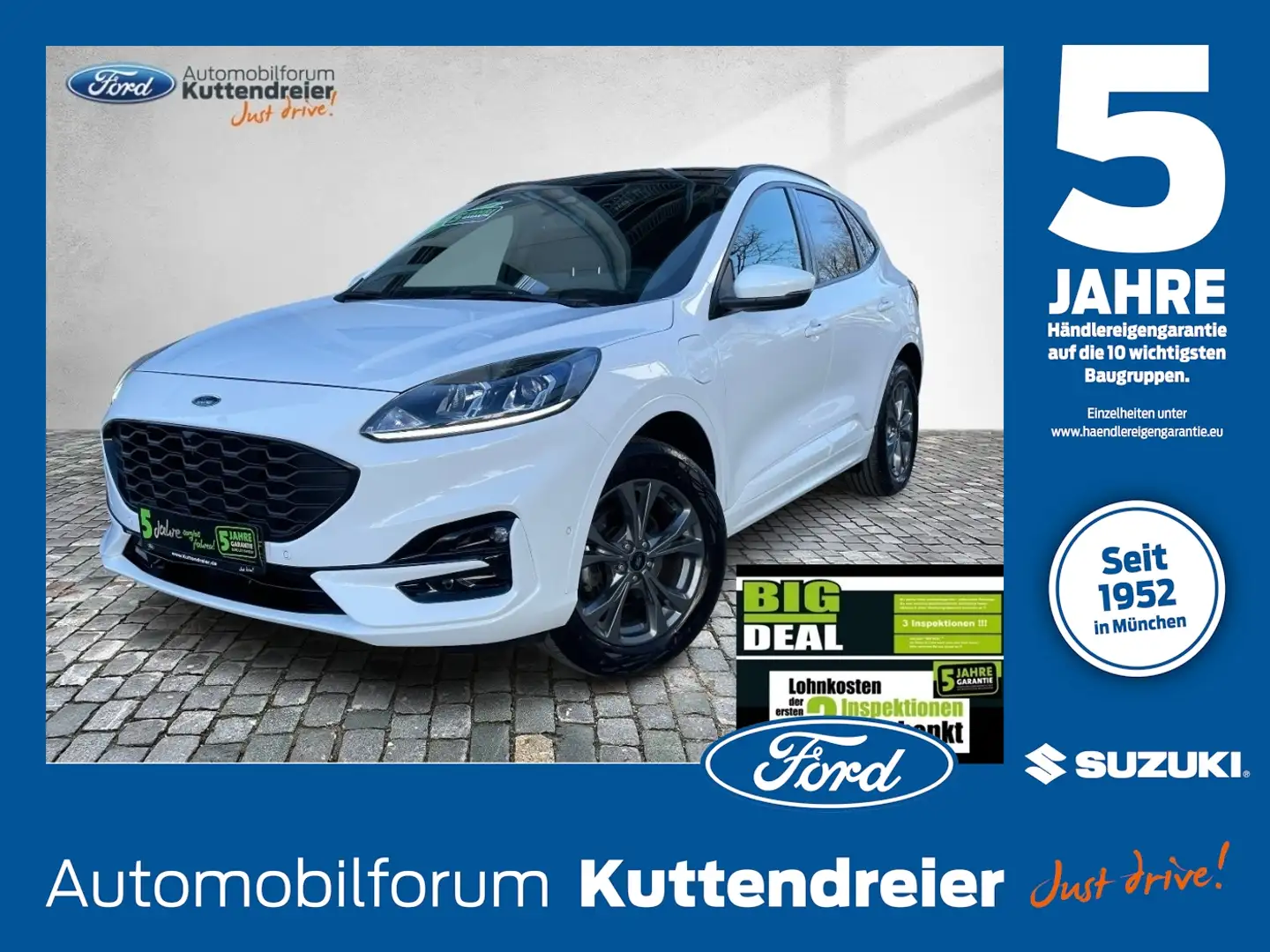 Ford Kuga PHEV ST-Line Navi Kamera Glasdach ACC Blanco - 1
