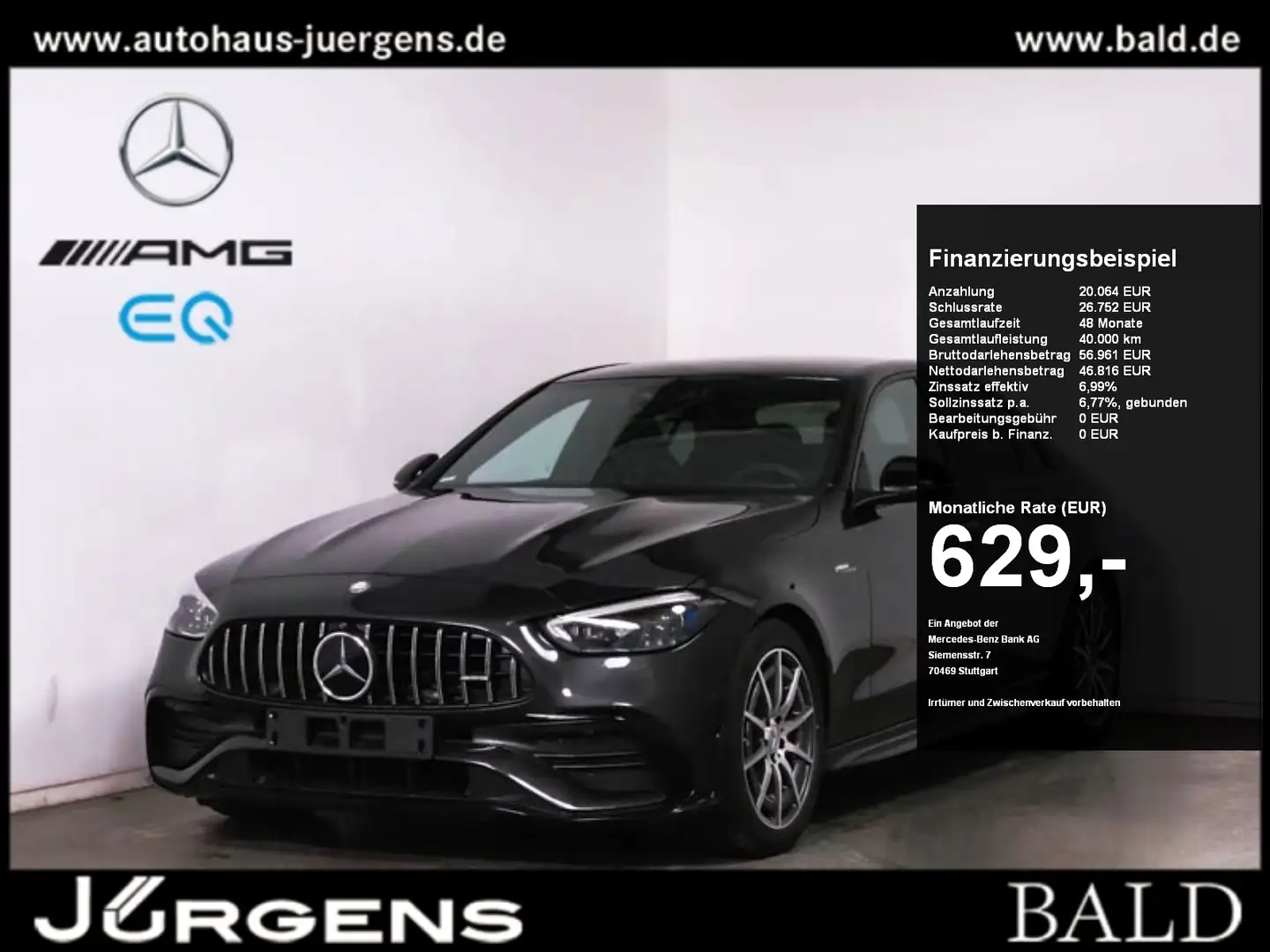 Mercedes-Benz C 43 AMG 4M Perf-Sitze/Pano/Distr/Night/Memo/18" Grau - 1