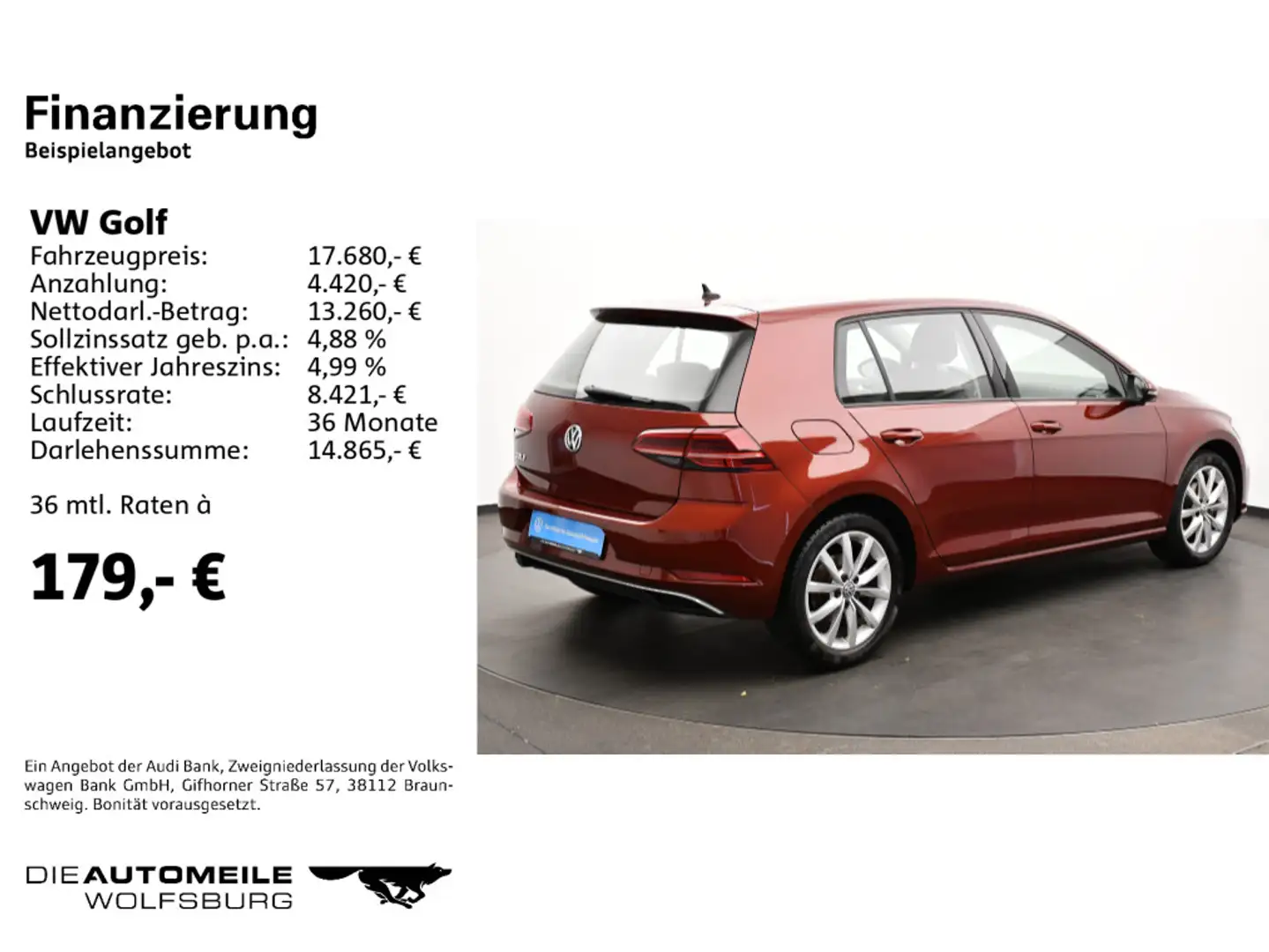 Volkswagen Golf 7 VII 1.5 TSI Comfortline Standhzg/ACC/Rück Rosso - 2