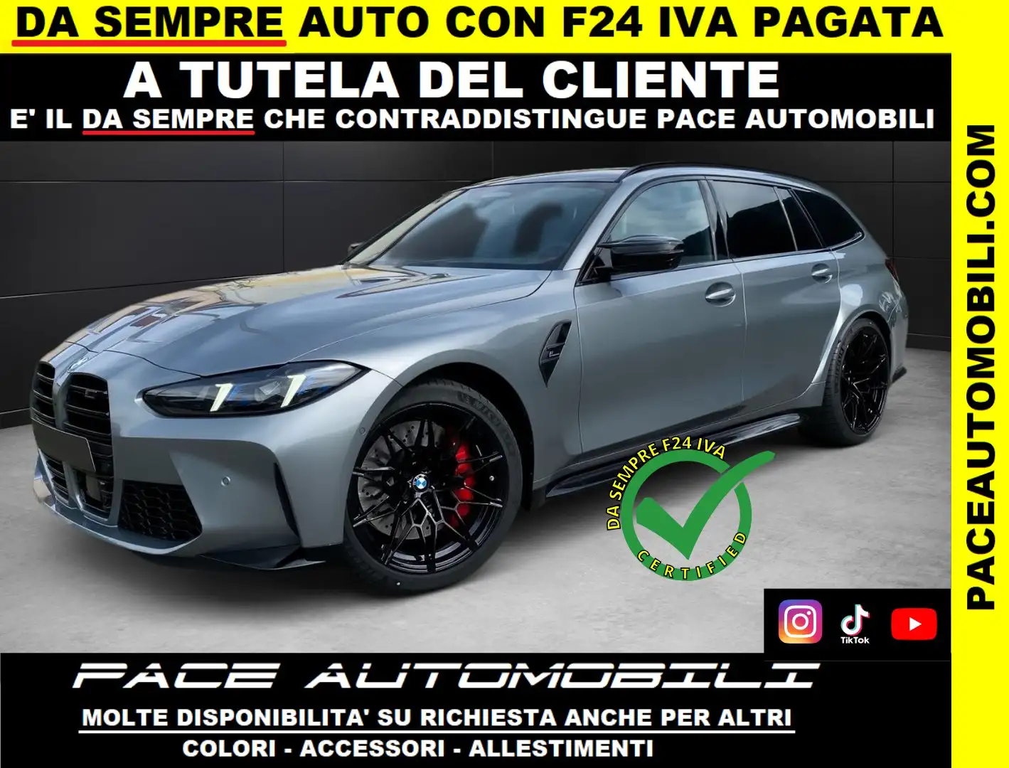 BMW M3 XDRIVE COMPETITION 530CV BLACK PACK NEW PELLE ACC Grigio - 1