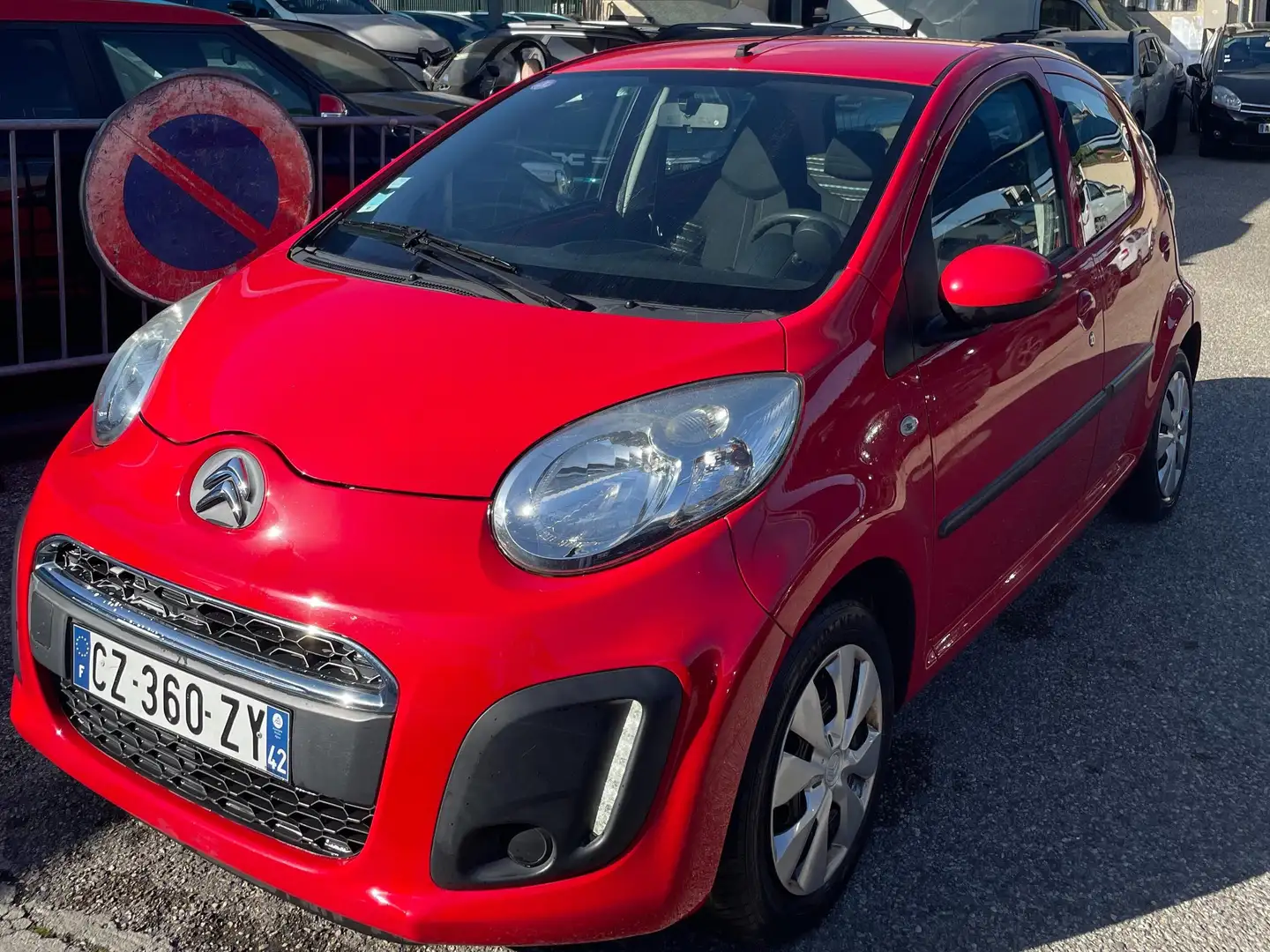 Citroen C1 C1 1.0i Confort 5 portes avec Climatisation Rouge - 2
