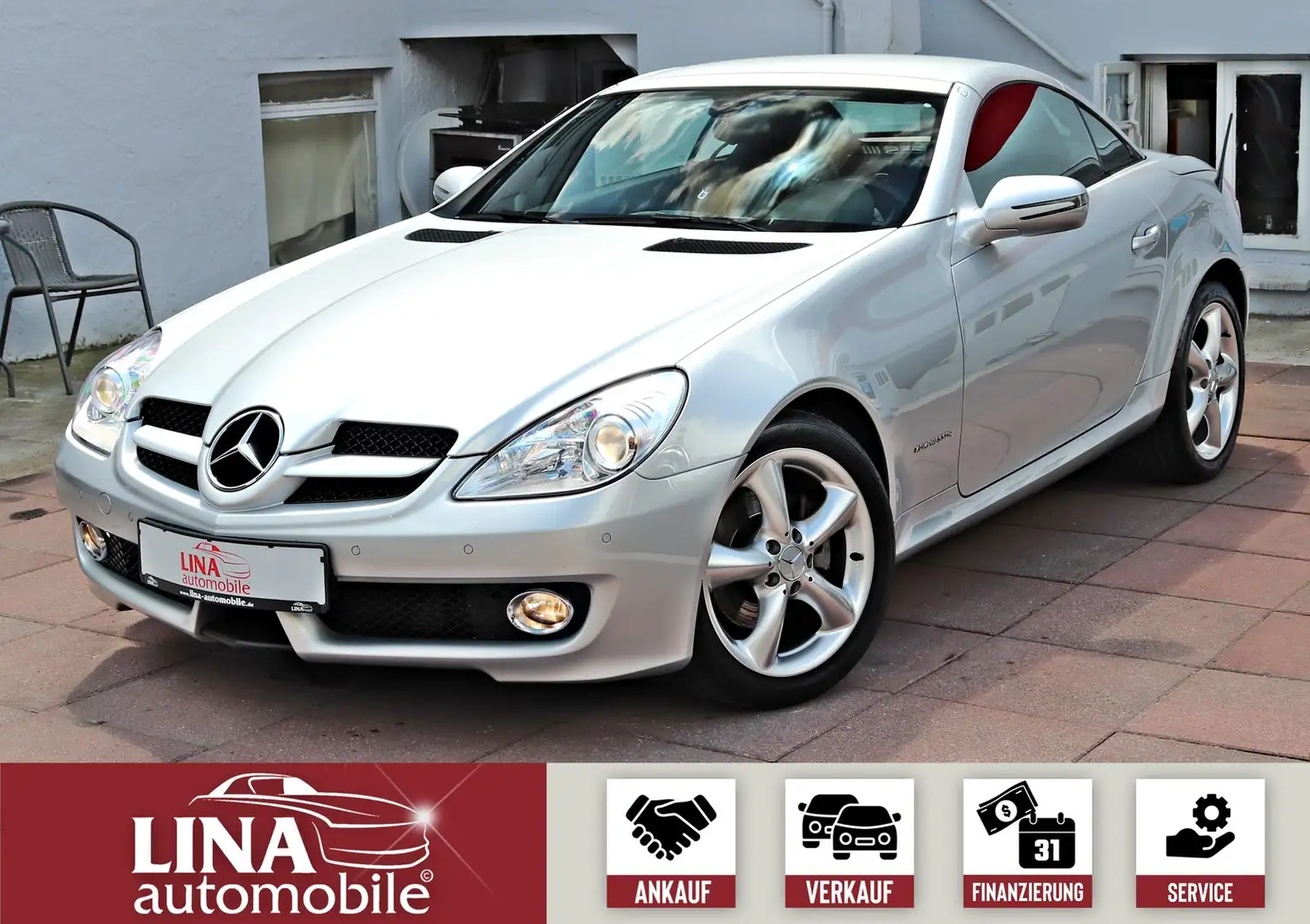 Mercedes-Benz SLK 200 Kompressor NaviDVD*Leder*2xSHZ* Silber - 1