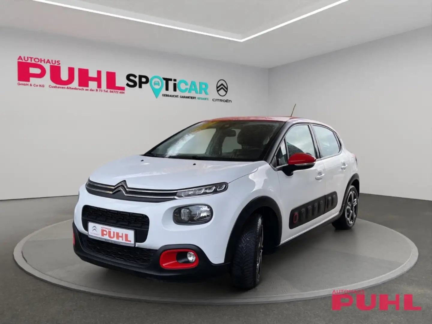 Citroen C3 Shine,Wart.neu,AHK,HUneu,Garantie,Ganzj.Reifen. Blanc - 2
