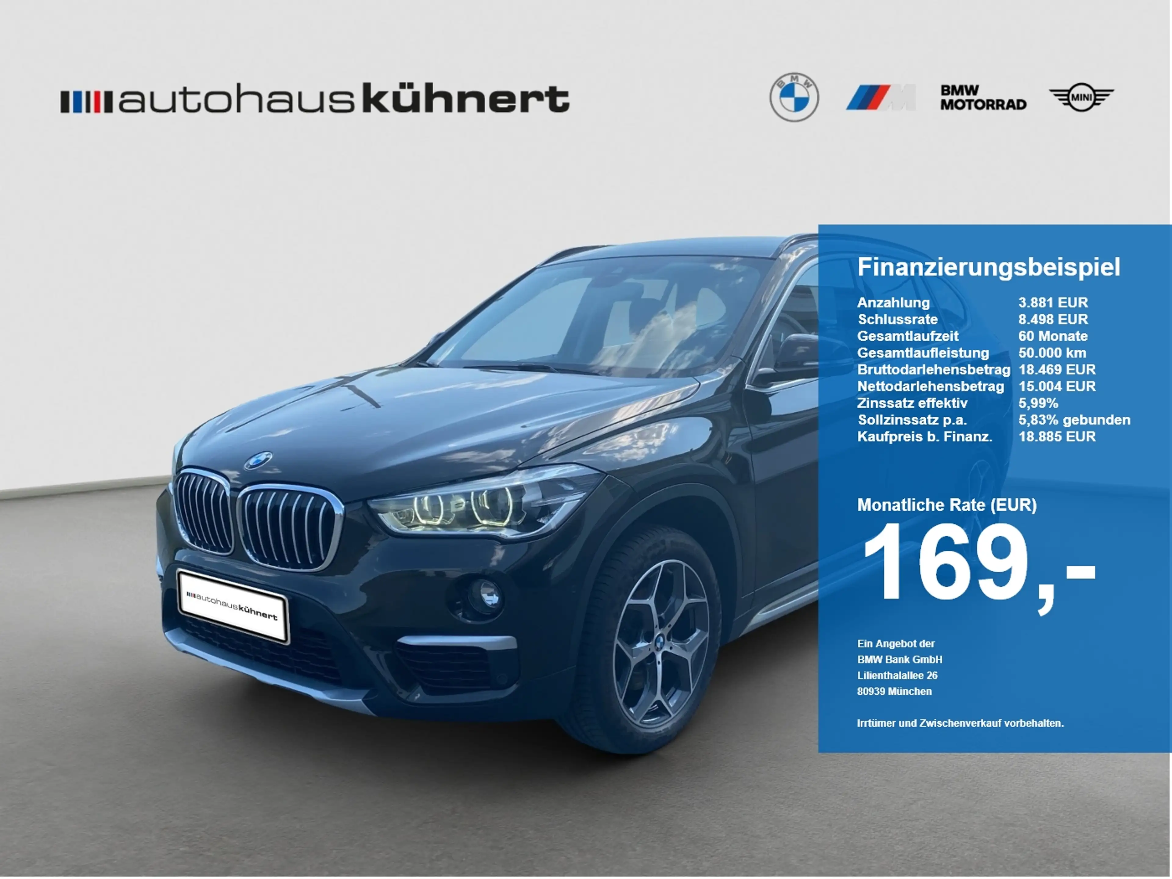 BMW X1 xDrive 18d LED SpurAss AHK Navi ParkAss AUT