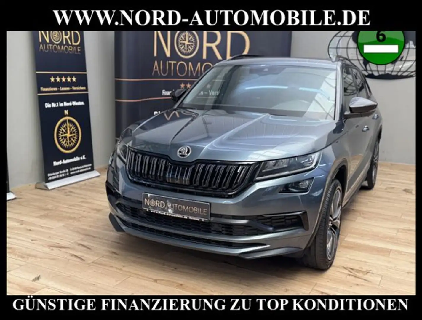 Skoda Kodiaq RS 2.0 TDI DSG SIDE&LANE/StHz/20/20/Kamer RS Серый - 1