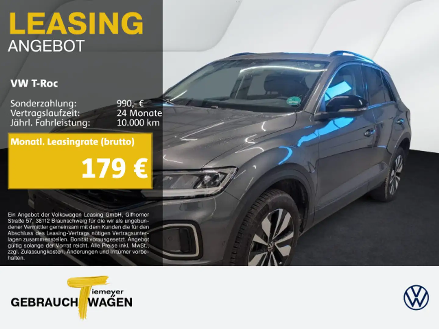 Volkswagen T-Roc 1.0 TSI GOAL LM17 NAVI SITZHZG PDC Grau - 1