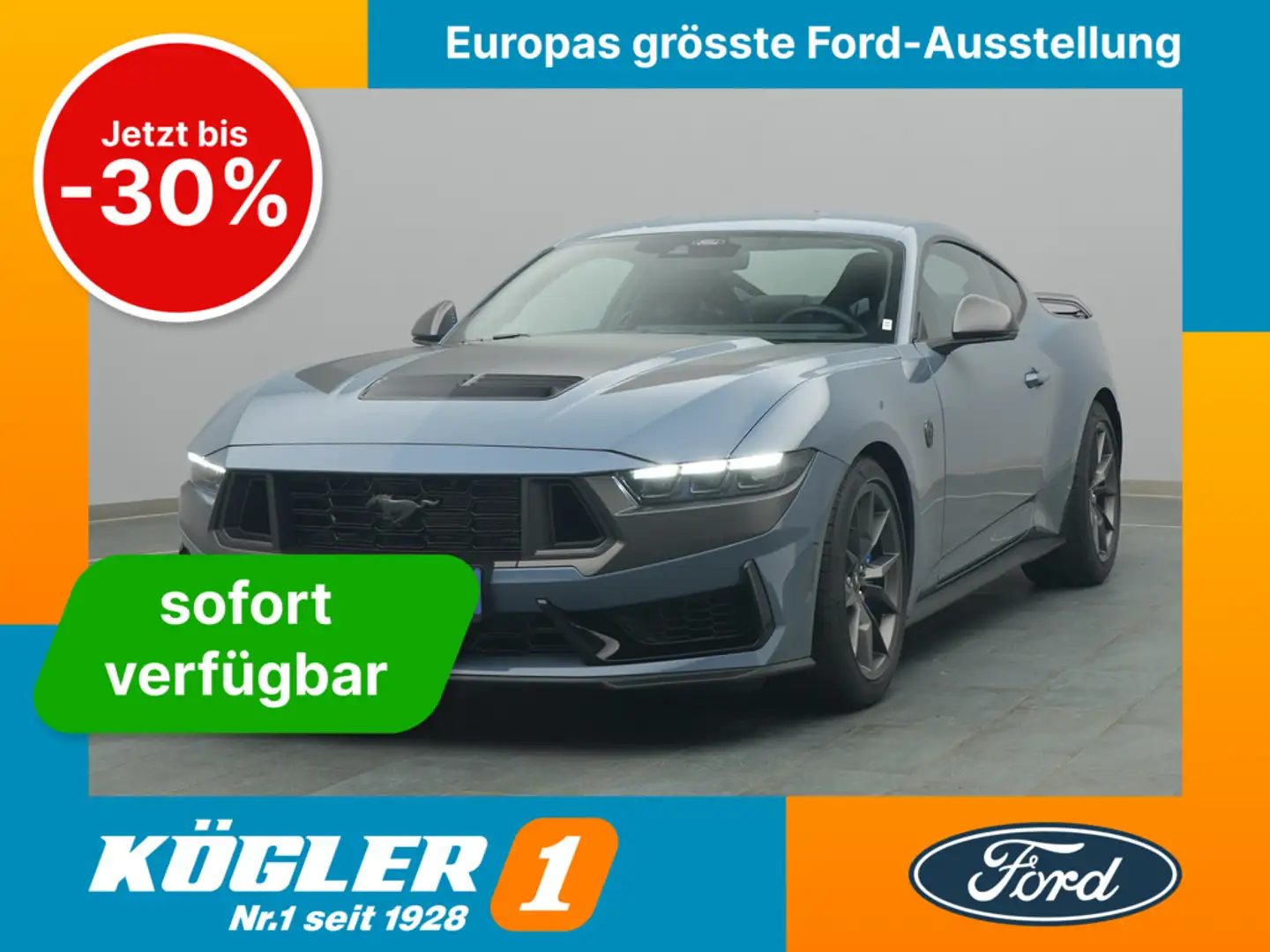 Ford Mustang Dark Horse Coupé V8 454PS Aut. -14%* Синий - 1