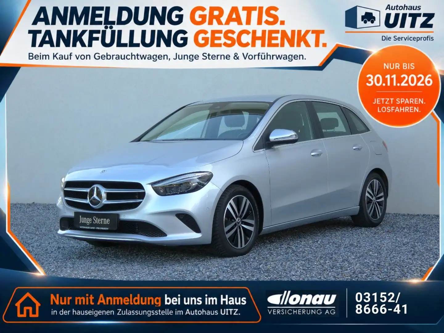 Mercedes-Benz B 180 +AHK+MBeam+RFK+PTC+Memory+Navi+SHZ+ Silber - 1
